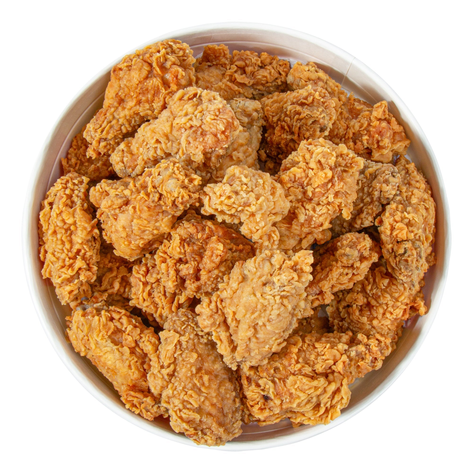 Bio Tek 170 oz Red and White Paper Chicken Bucket - with Lid - 25 count box
