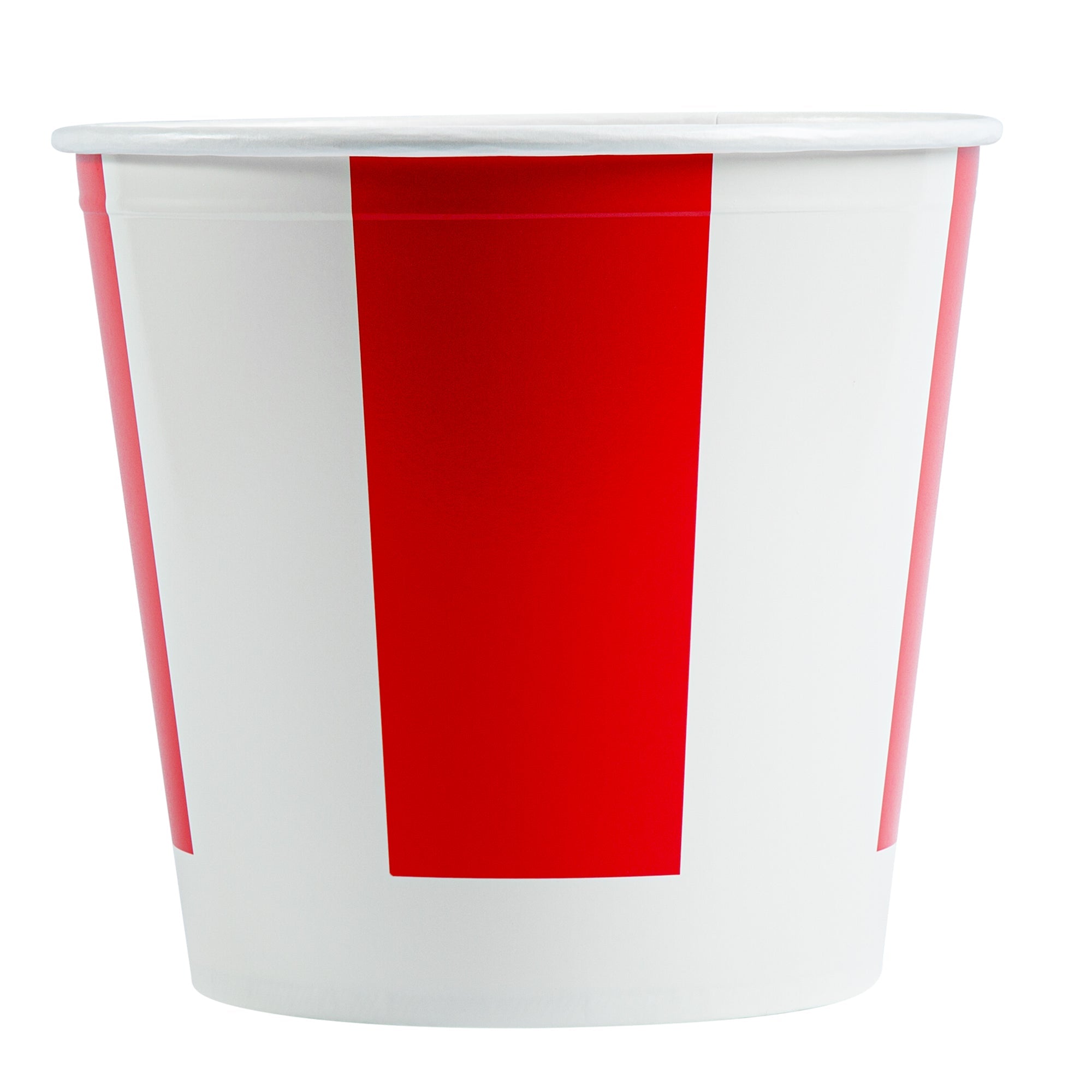 Bio Tek 170 oz Red and White Paper Chicken Bucket - with Lid - 25 count box