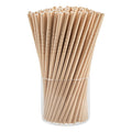 Basic Nature Kraft Paper Bendable Straw - Unwrapped, Biodegradable, 6 mm - 7 3/4" - 100 count box