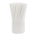 Basic Nature White Paper Bendable Straw - Unwrapped, Biodegradable, 6 mm - 7 3/4" - 100 count box