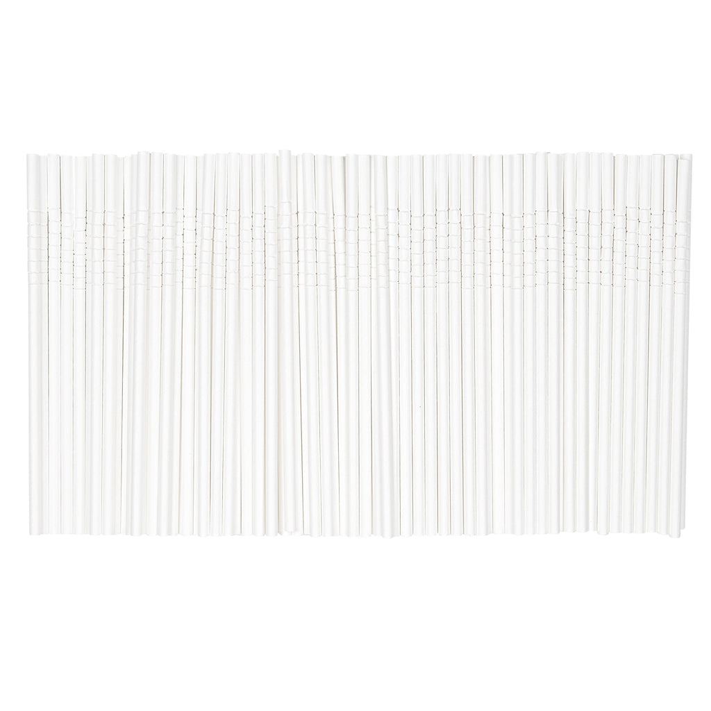 Basic Nature White Paper Bendable Straw - Unwrapped, Biodegradable, 6 mm - 7 3/4" - 1000 count box