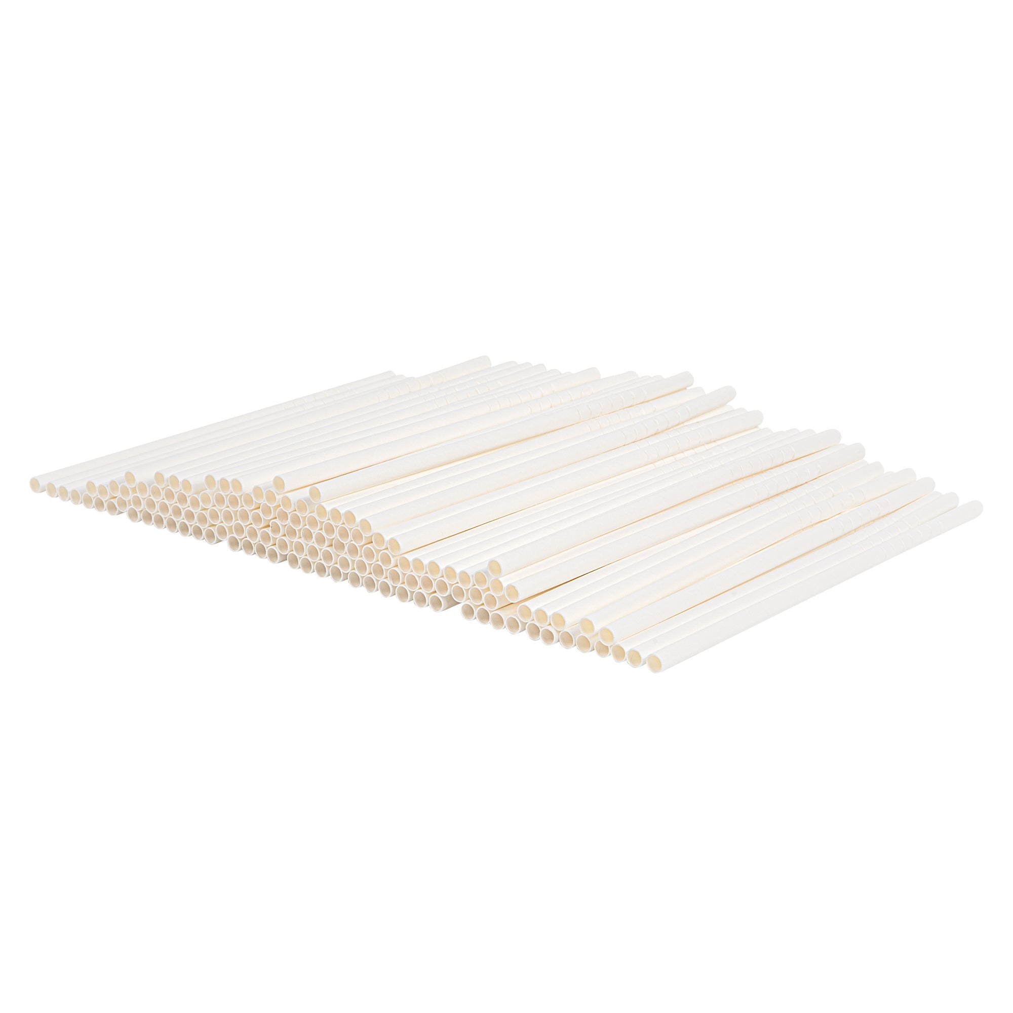 Basic Nature White Paper Bendable Straw - Unwrapped, Biodegradable, 6 mm - 7 3/4" - 1000 count box