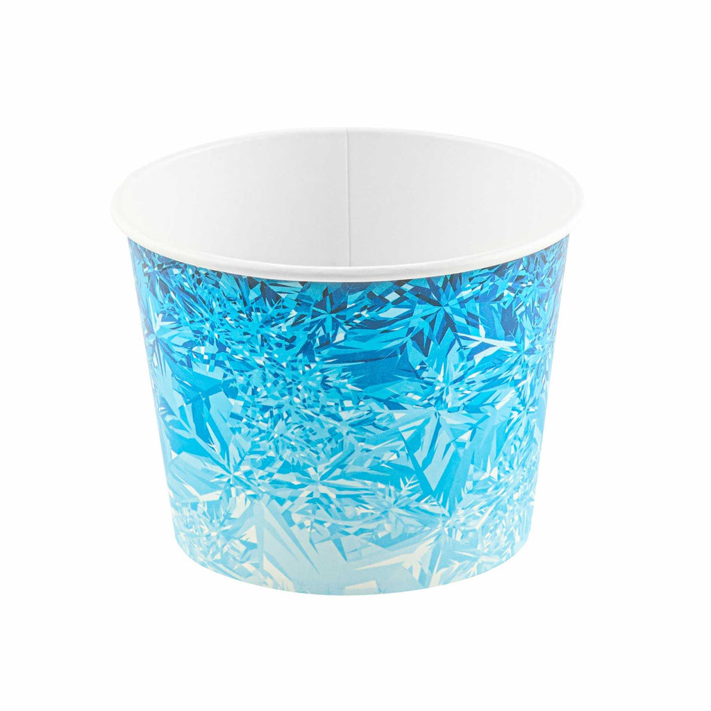 Cater Tek 5 lb Blue Disposable Paper Ice Bucket - 7 1/2" x 7 1/2" x 5 3/4" - 10 count box