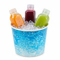 Cater Tek 5 lb Blue Disposable Paper Ice Bucket - 7 1/2" x 7 1/2" x 5 3/4" - 100 count box