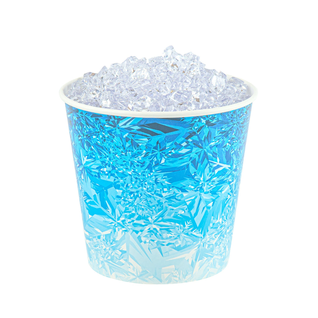 Cater Tek 10 lb Blue Disposable Paper Ice Bucket - 8 3/4" x 8 3/4" x 8 1/4" - 10 count box