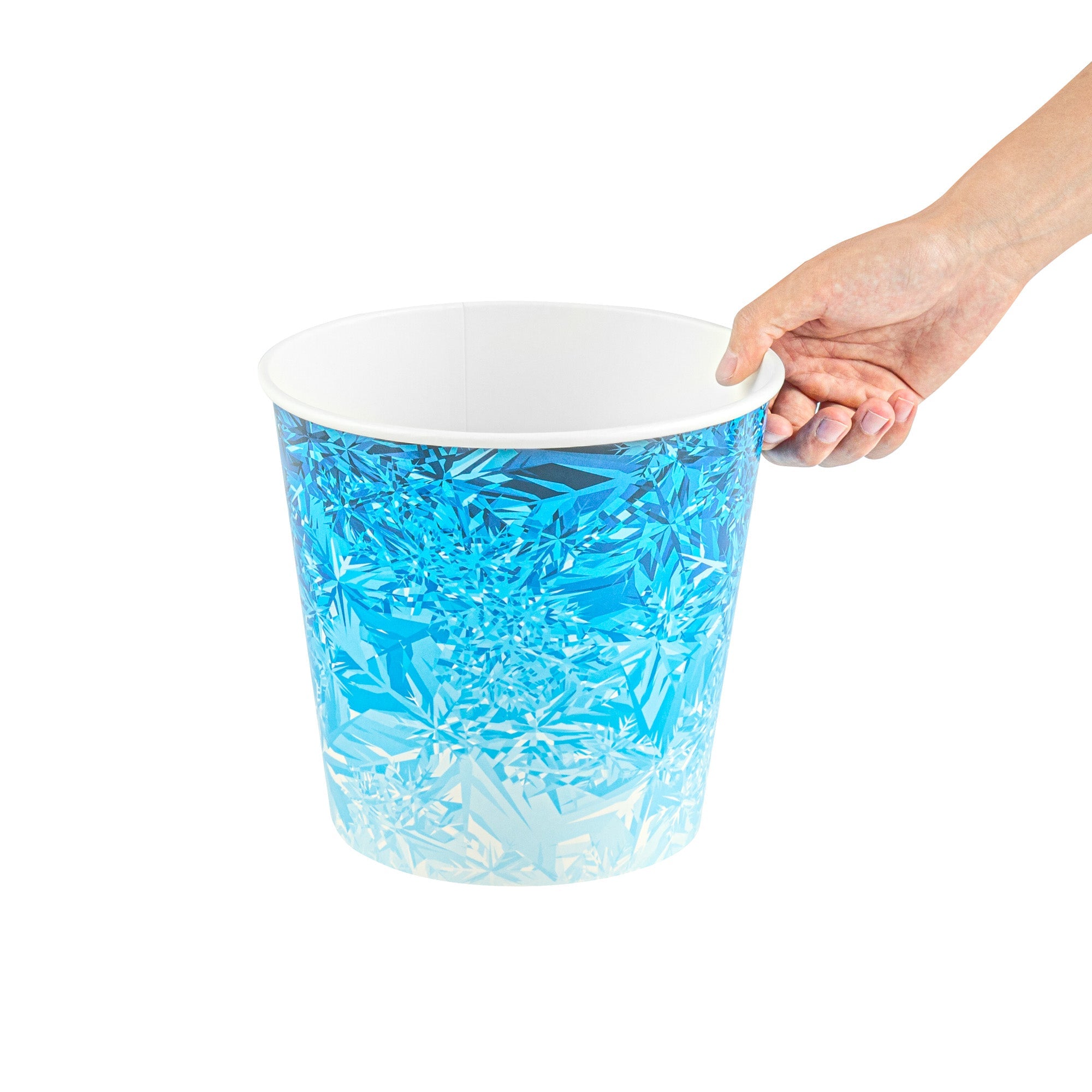 Cater Tek 10 lb Blue Disposable Paper Ice Bucket - 8 3/4" x 8 3/4" x 8 1/4" - 10 count box