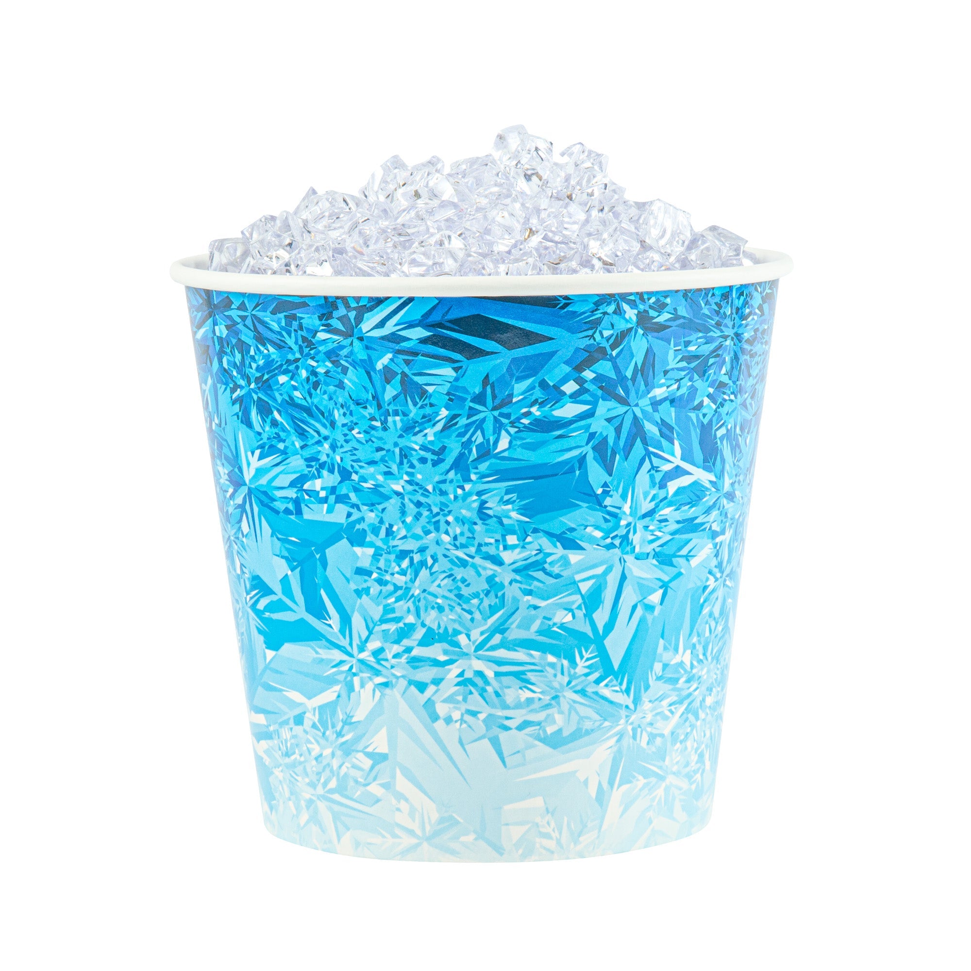 Cater Tek 10 lb Blue Disposable Paper Ice Bucket - 8 3/4" x 8 3/4" x 8 1/4" - 10 count box