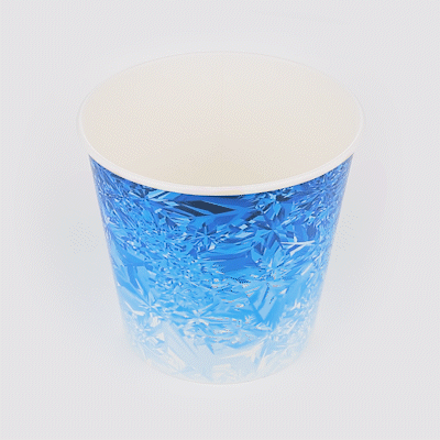 Cater Tek 10 lb Blue Disposable Paper Ice Bucket - 8 3/4" x 8 3/4" x 8 1/4" - 100 count box