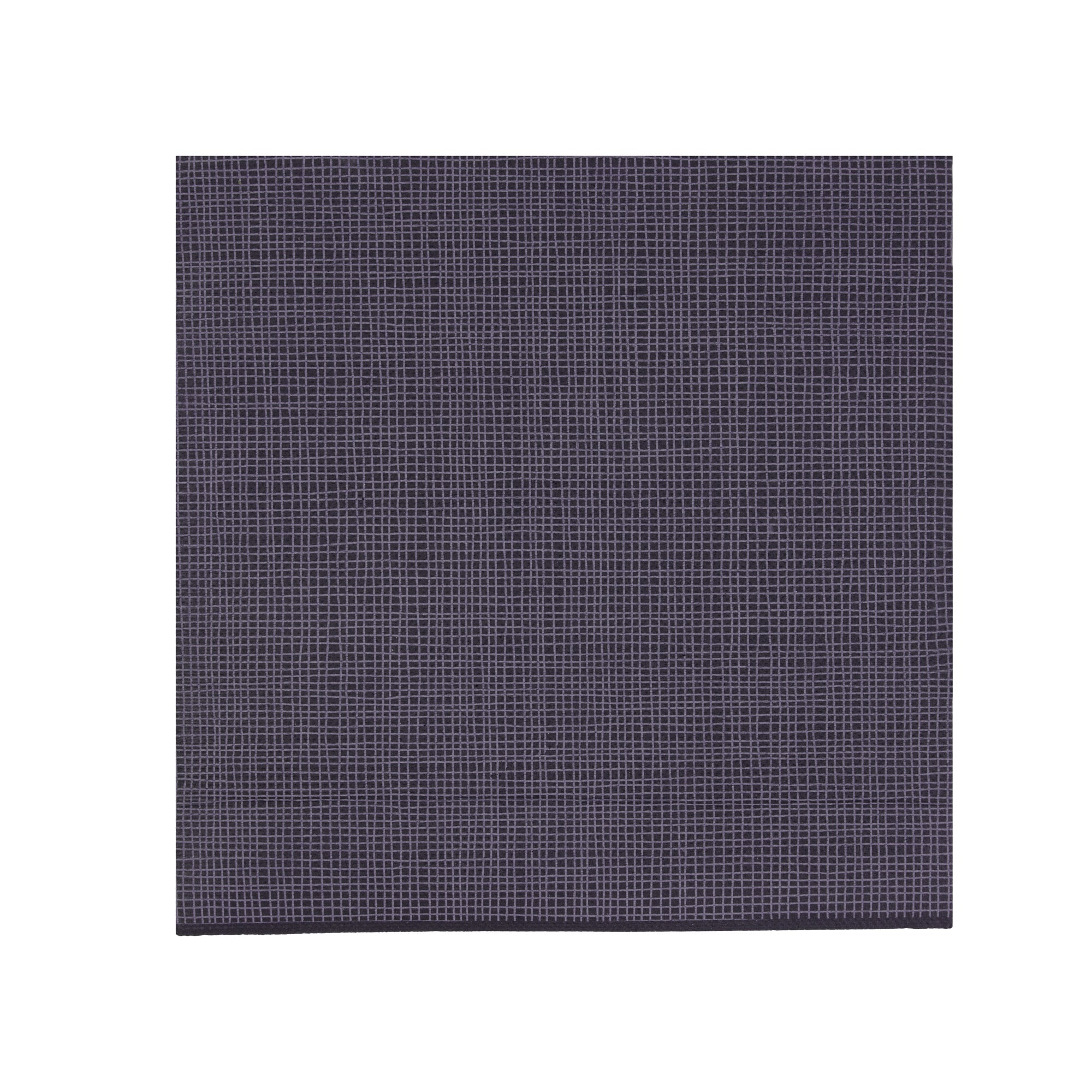 Luxenap Square Black Paper Napkin - Double Point, 2-Ply, with White Threads - 15 3/4'' x 15 3/4'' - 50 count box