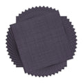 Luxenap Square Black Paper Napkin - Double Point, 2-Ply, with White Threads - 15 3/4'' x 15 3/4'' - 50 count box