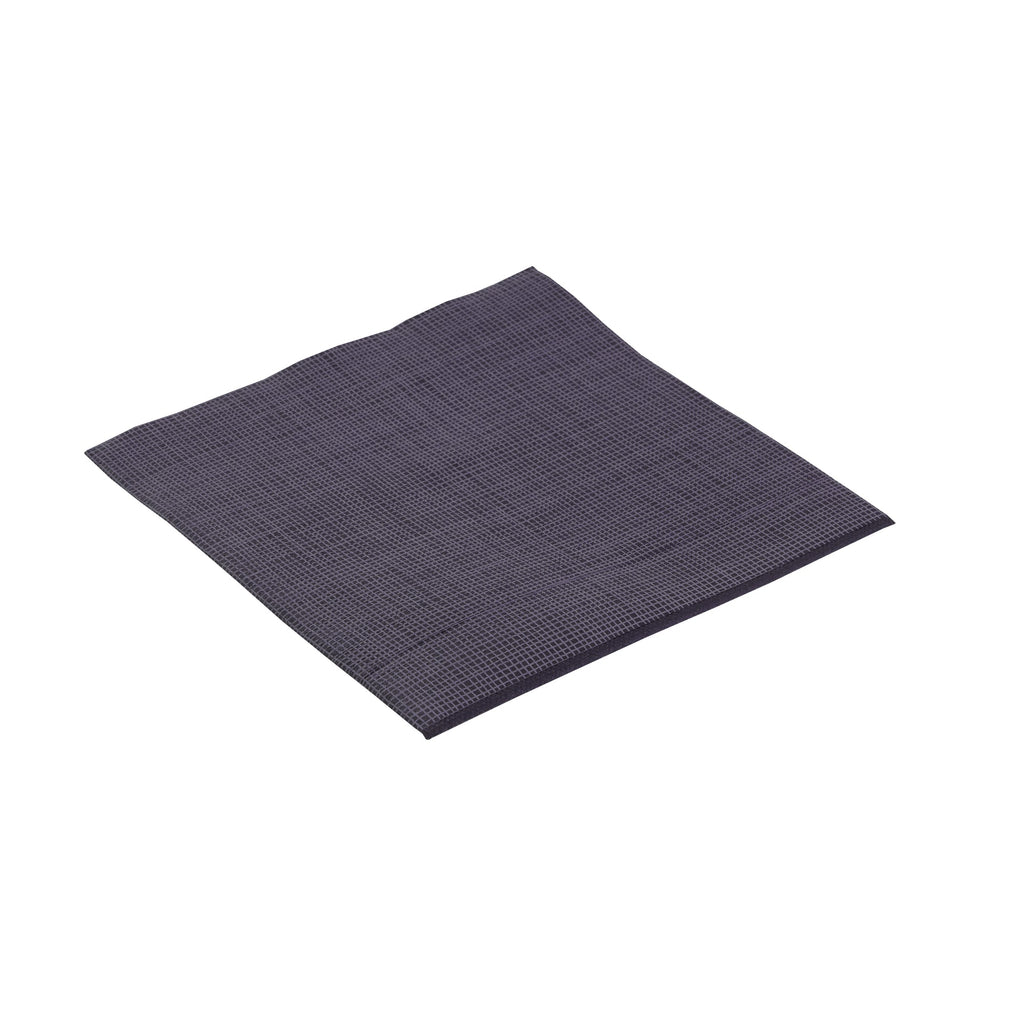 Luxenap Square Black Paper Napkin - Double Point, 2-Ply, with White Threads - 15 3/4'' x 15 3/4'' - 50 count box