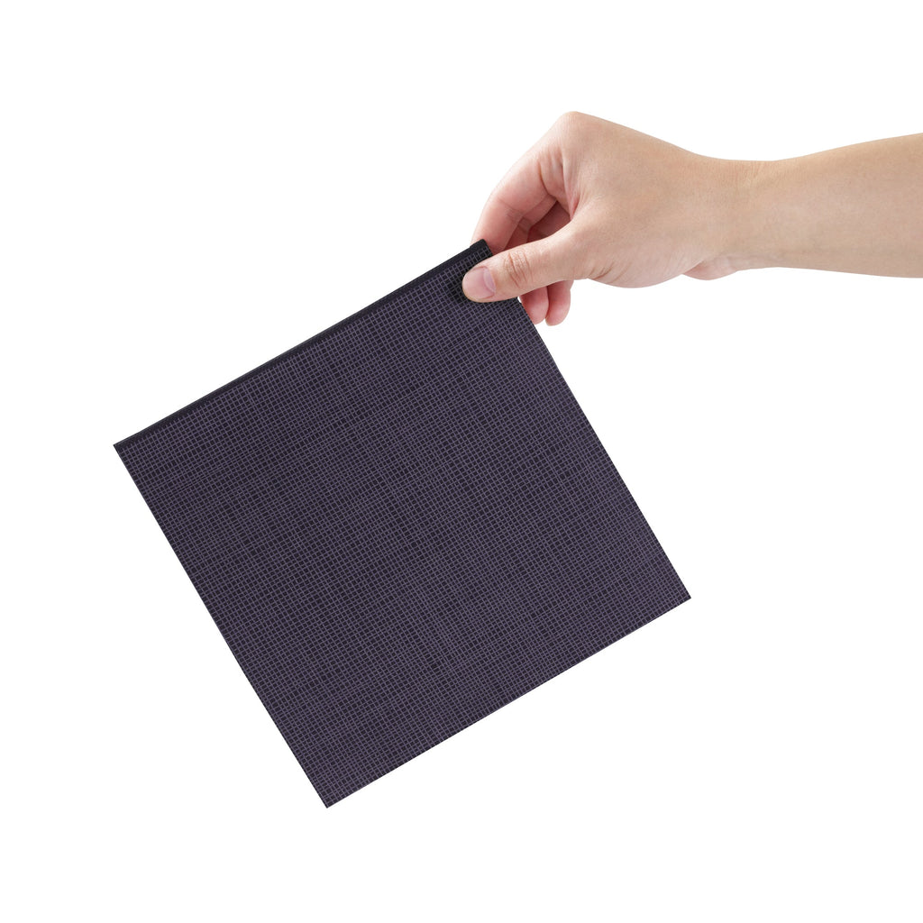 Luxenap Square Black Paper Napkin - Double Point, 2-Ply, with White Threads - 15 3/4'' x 15 3/4'' - 1200 count box