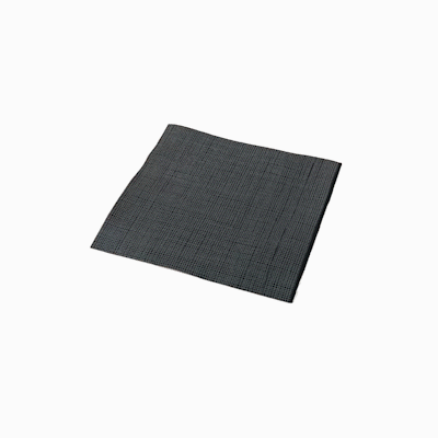 Luxenap Square Black Paper Napkin - Double Point, 2-Ply, with White Threads - 15 3/4'' x 15 3/4'' - 1200 count box