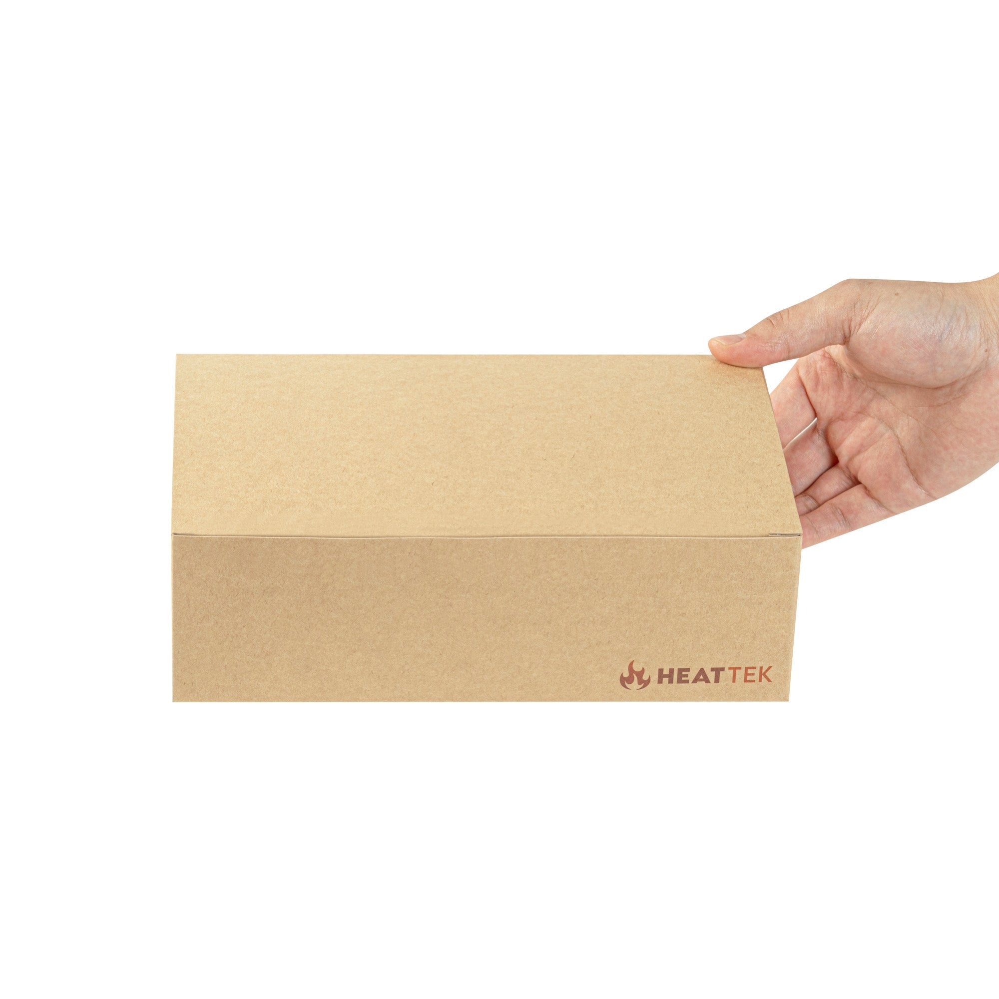 Heat Tek Kraft Paper Take Out Container - Oven-Safe, with Tuck Top - 9" x 5 3/4" x 2 3/4" - 100 count box