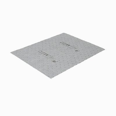 Clean Tek Professional Gray Universal Sorbent Pad - Light Weight, Perforated - 15" x 19" - 100 count box