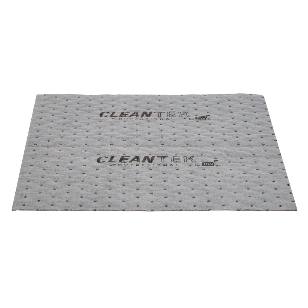 Clean Tek Professional Gray Universal Sorbent Pad - Light Weight, Perforated - 15" x 19" - 100 count box