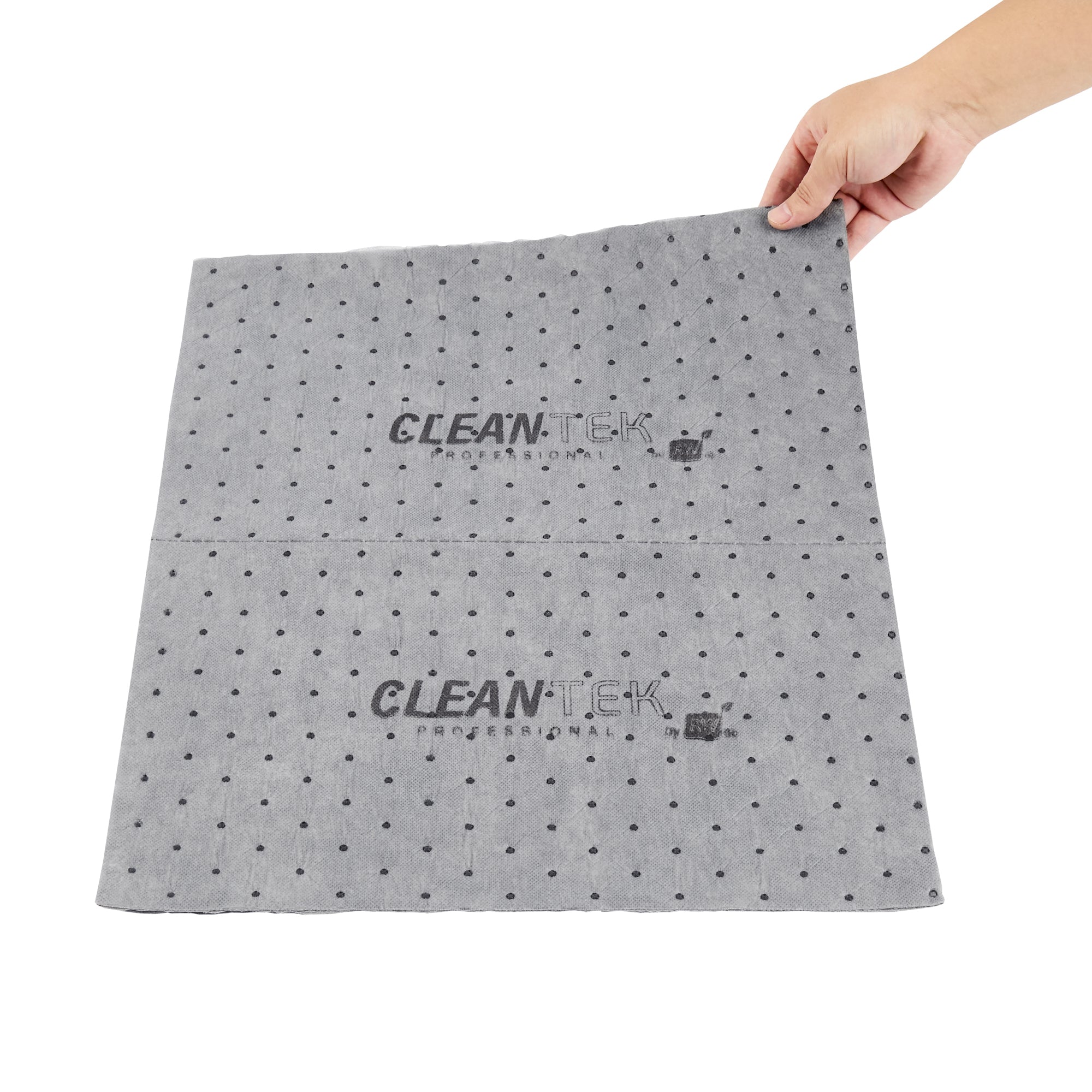 Clean Tek Professional Gray Universal Sorbent Pad - Heavy Weight, Perforated - 15" x 19" - 100 count box