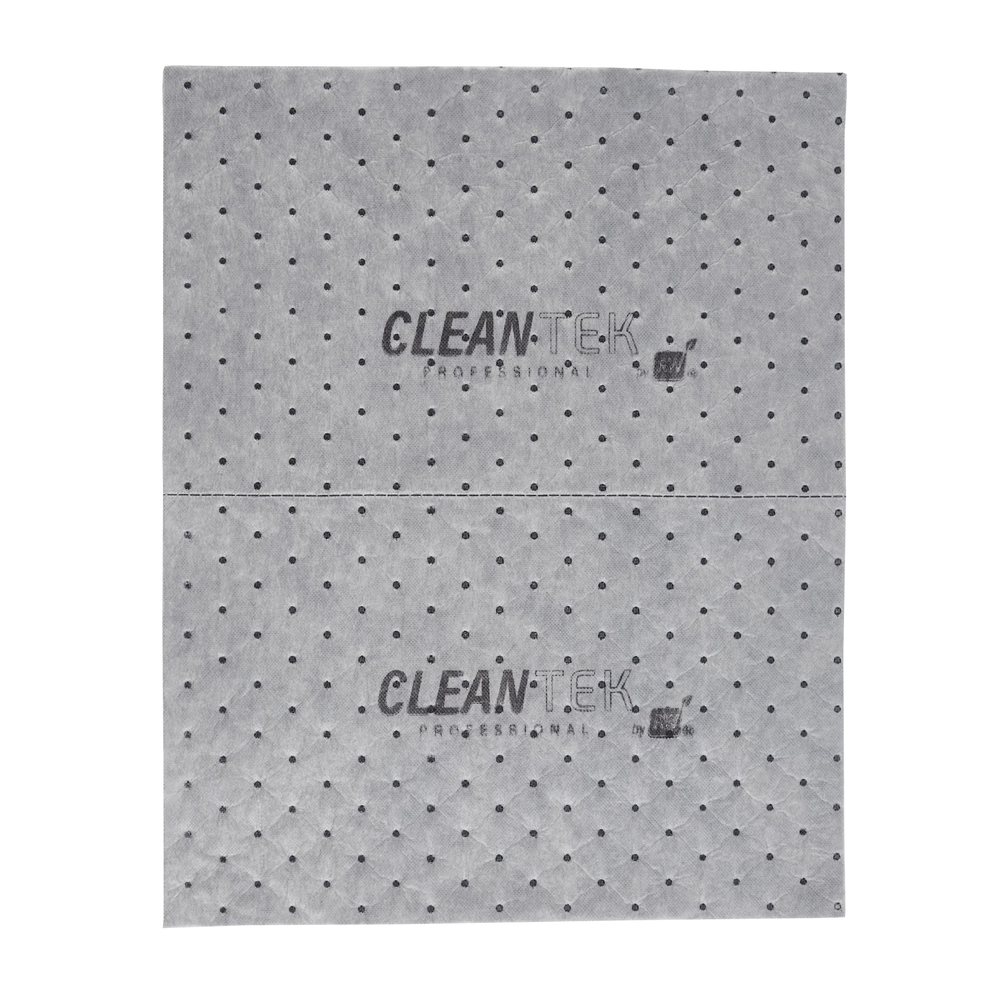 Clean Tek Professional Gray Universal Sorbent Pad - Heavy Weight, Perforated - 15" x 19" - 100 count box