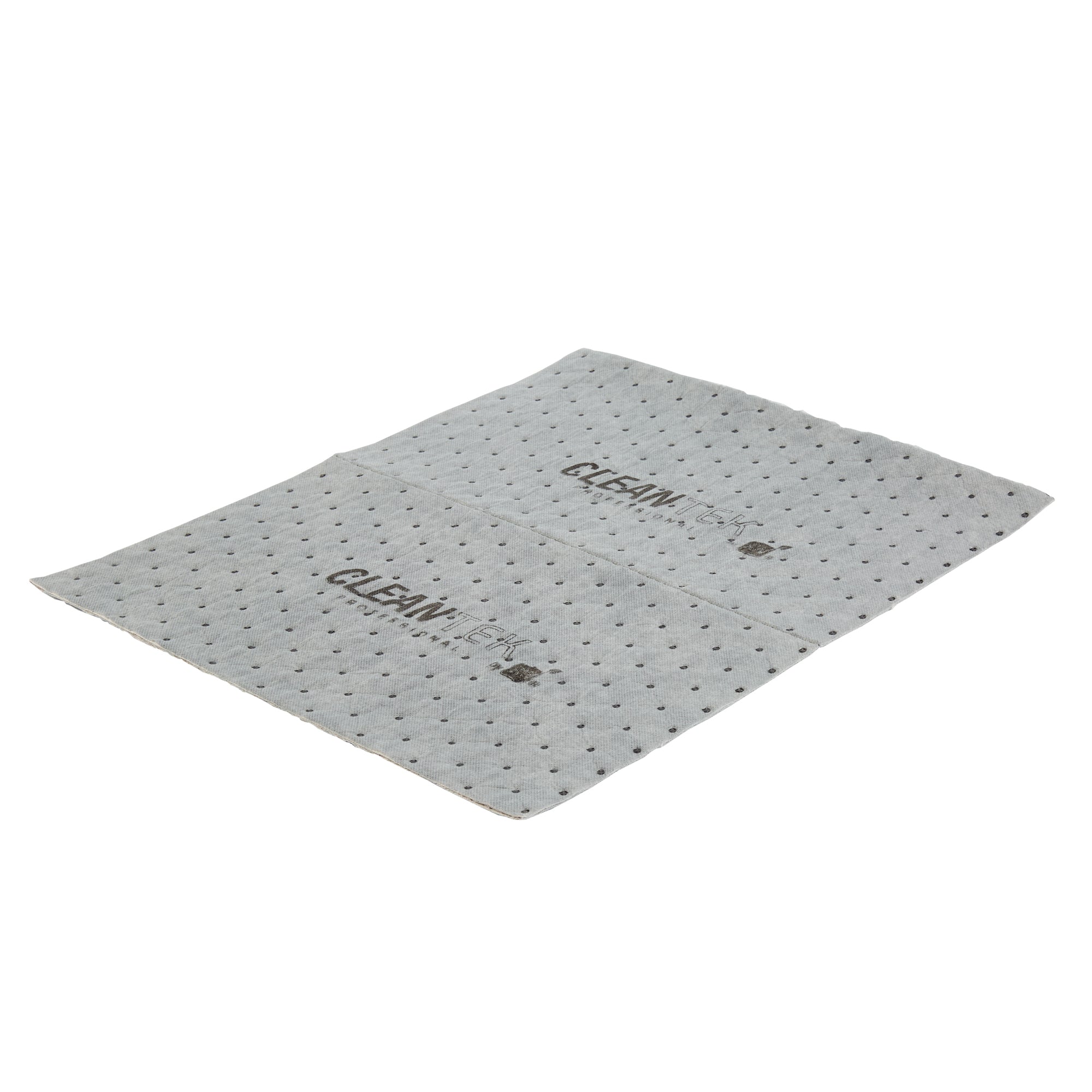 Clean Tek Professional Gray Universal Sorbent Pad - Heavy Weight, Perforated - 15" x 19" - 100 count box