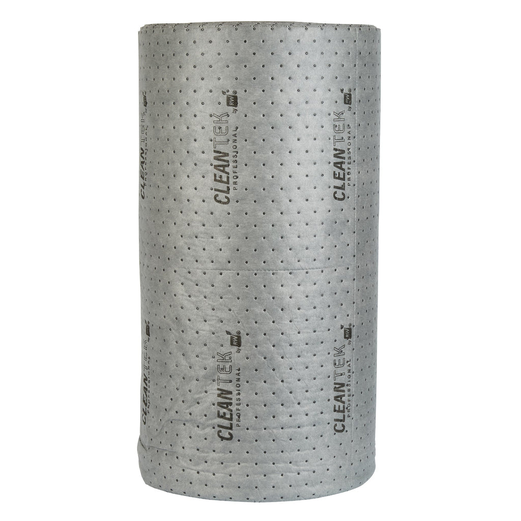 Clean Tek Professional Gray Universal Sorbent Roll - Medium Weight, Perforated - 150' x 30" - 1 count box