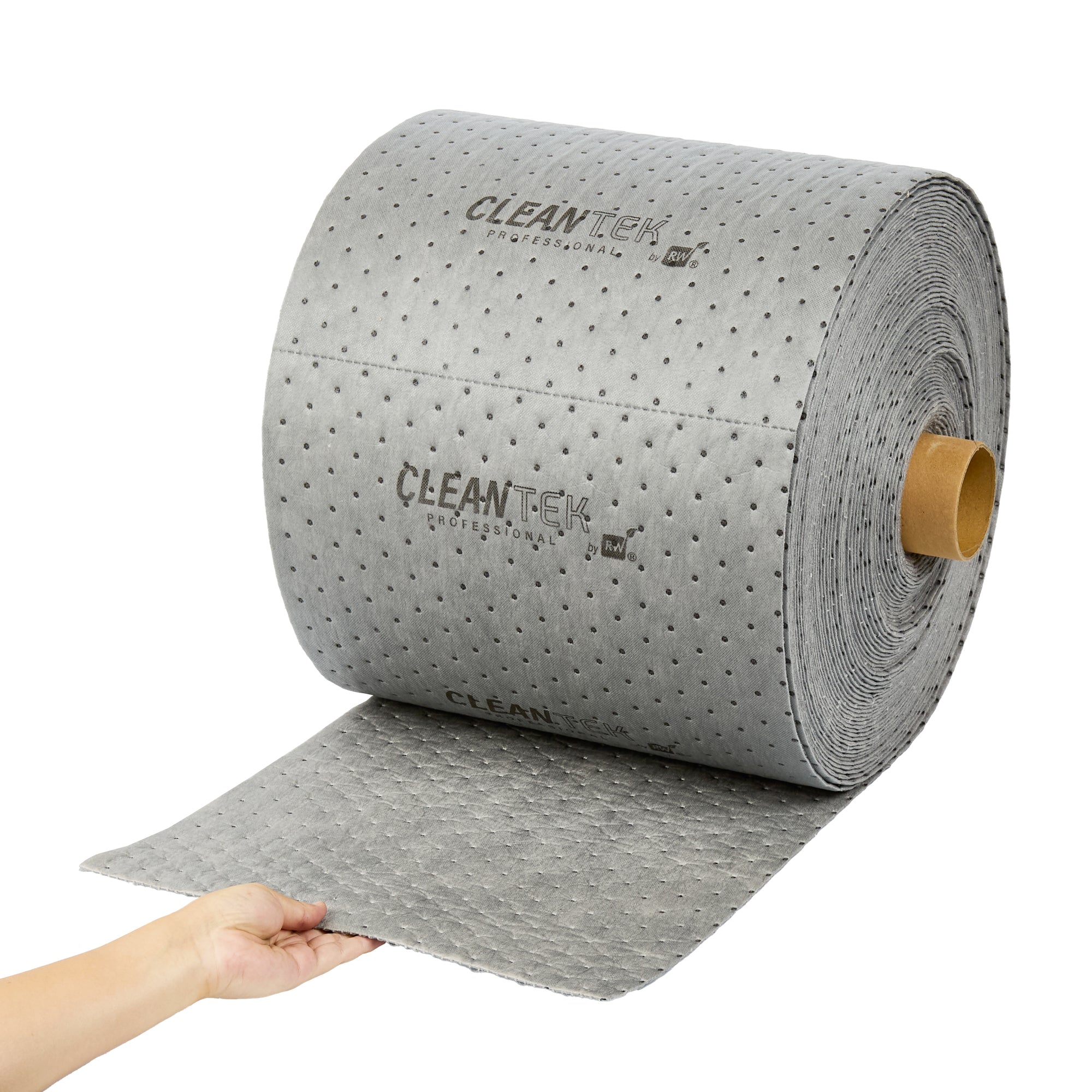 Clean Tek Professional Gray Universal Sorbent Roll - Heavy Weight, Perforated - 150' x 15" - 1 count box