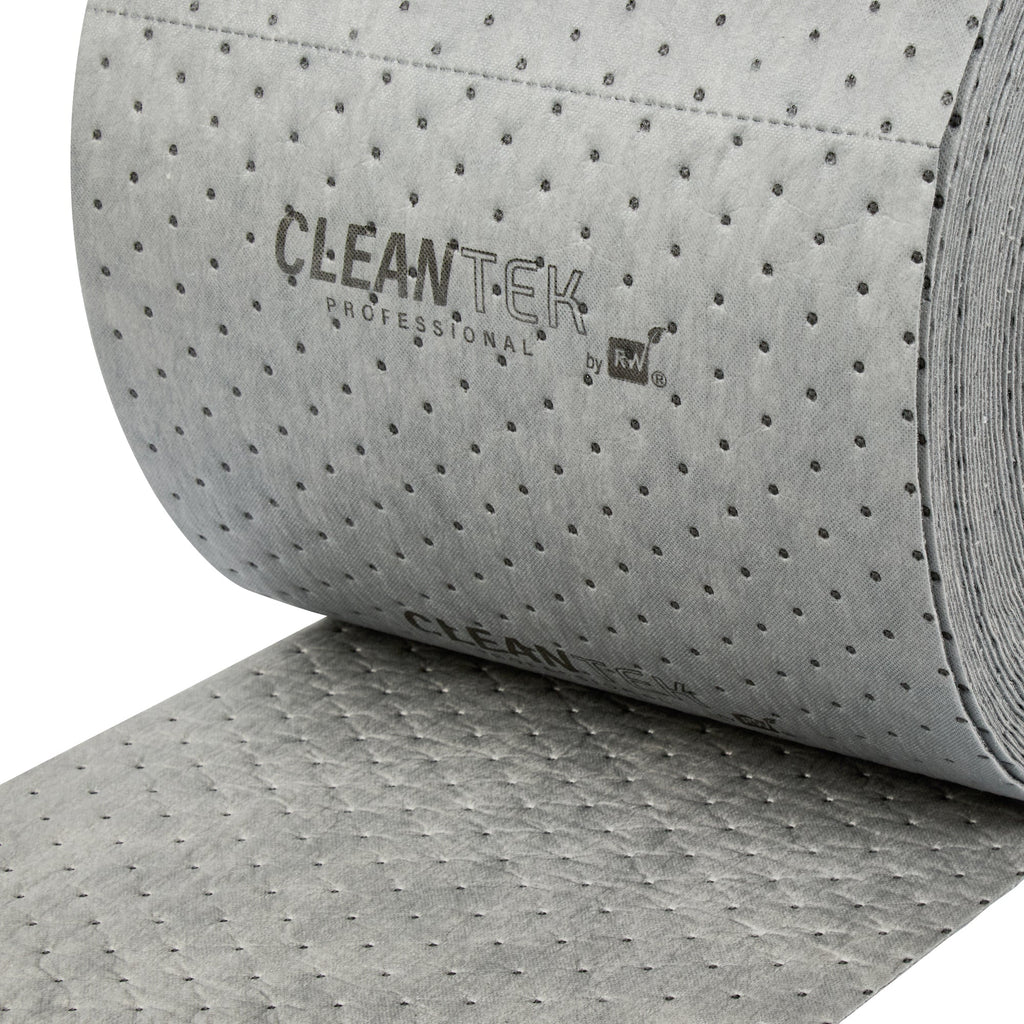 Clean Tek Professional Gray Universal Sorbent Roll - Heavy Weight, Perforated - 150' x 15" - 1 count box