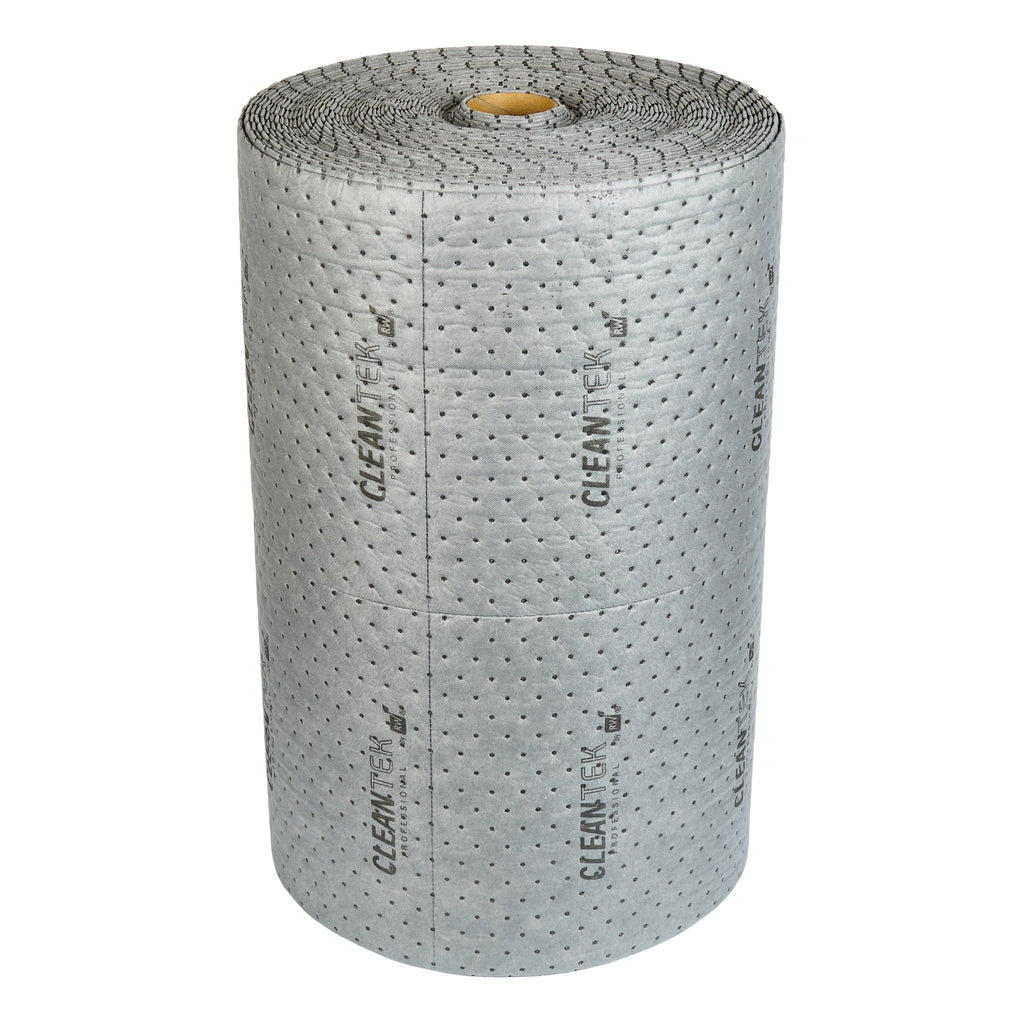 Clean Tek Professional Gray Universal Sorbent Roll - Extra Duty, Perforated - 150' x 30" - 1 count box
