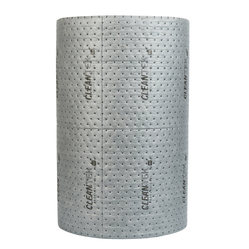 Clean Tek Professional Gray Universal Sorbent Roll - Extra Duty, Perforated - 150' x 30" - 1 count box