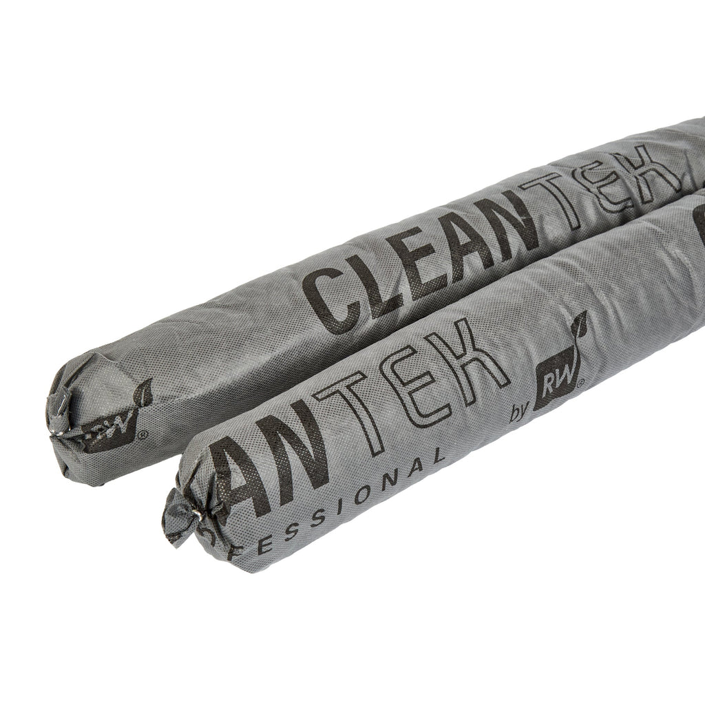 Clean Tek Professional Gray Universal Sorbent Sock - Heavy Duty - 4' x 3" - 20 count box