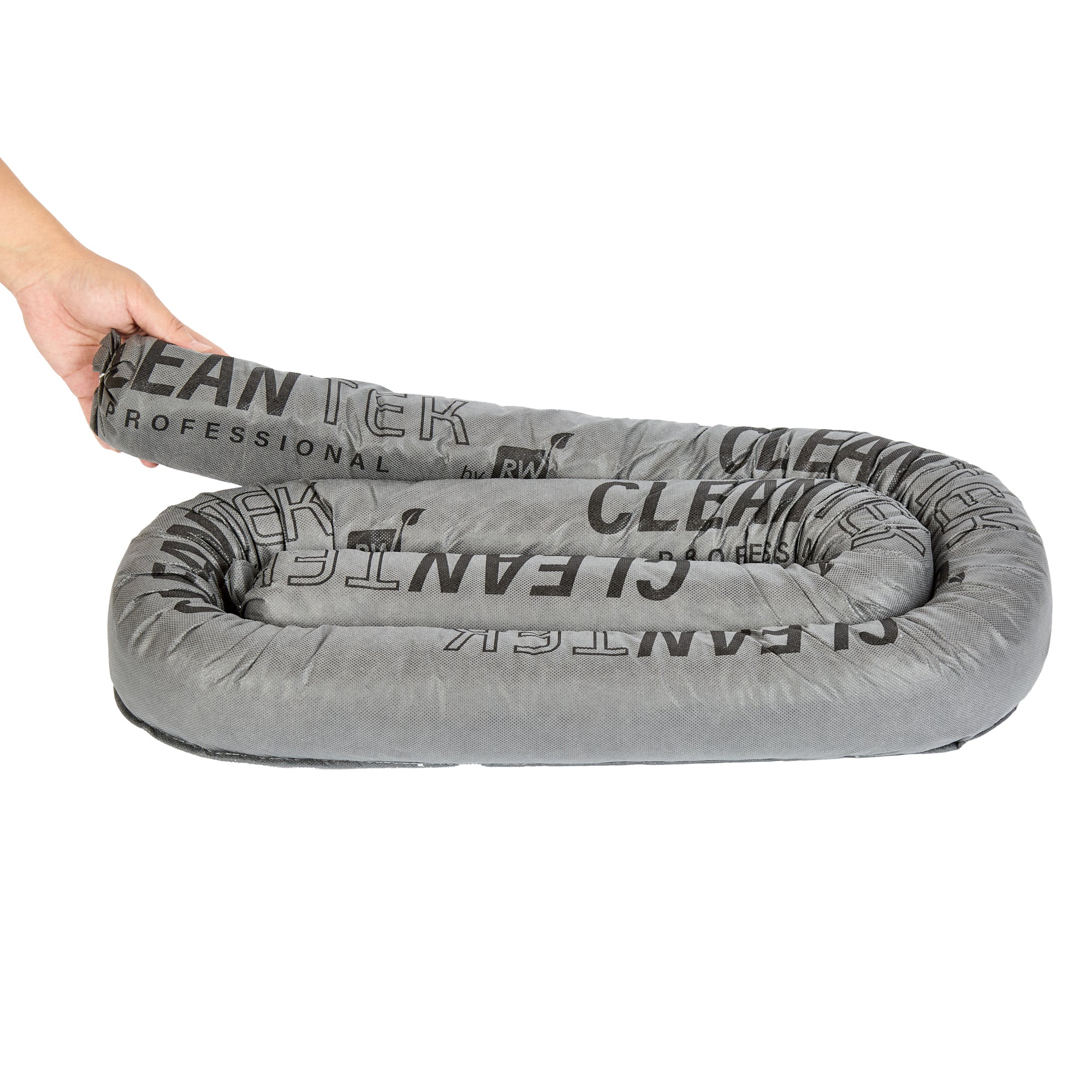 Clean Tek Professional Gray Universal Sorbent Sock - Heavy Duty - 8' x 3" - 1 count box