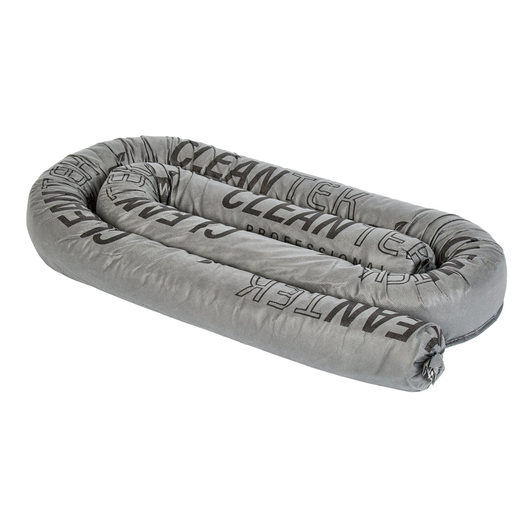 Clean Tek Professional Gray Universal Sorbent Sock - Heavy Duty - 8' x 3" - 4 count box