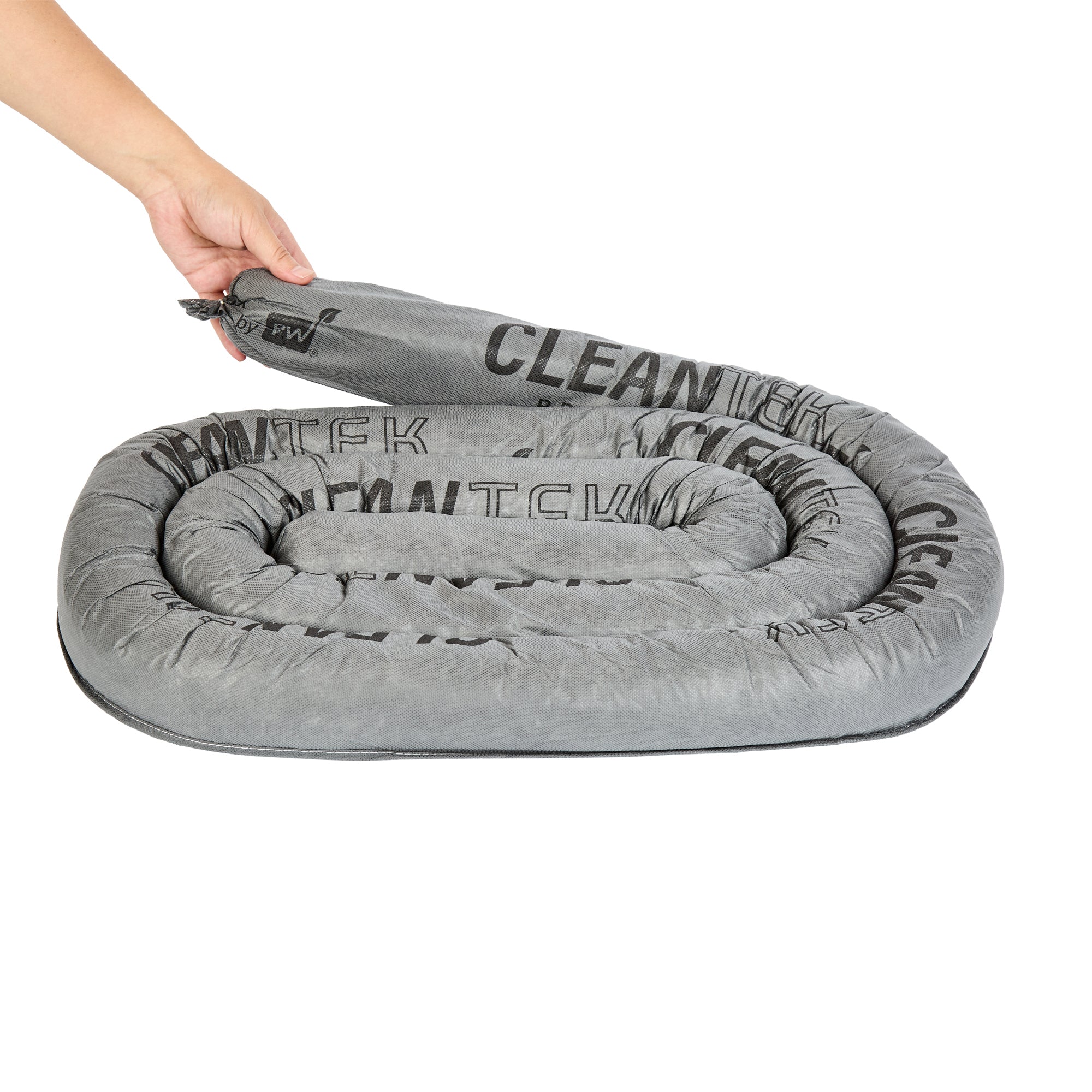 Clean Tek Professional Gray Universal Sorbent Sock - Heavy Duty - 12' x 3" - 1 count box