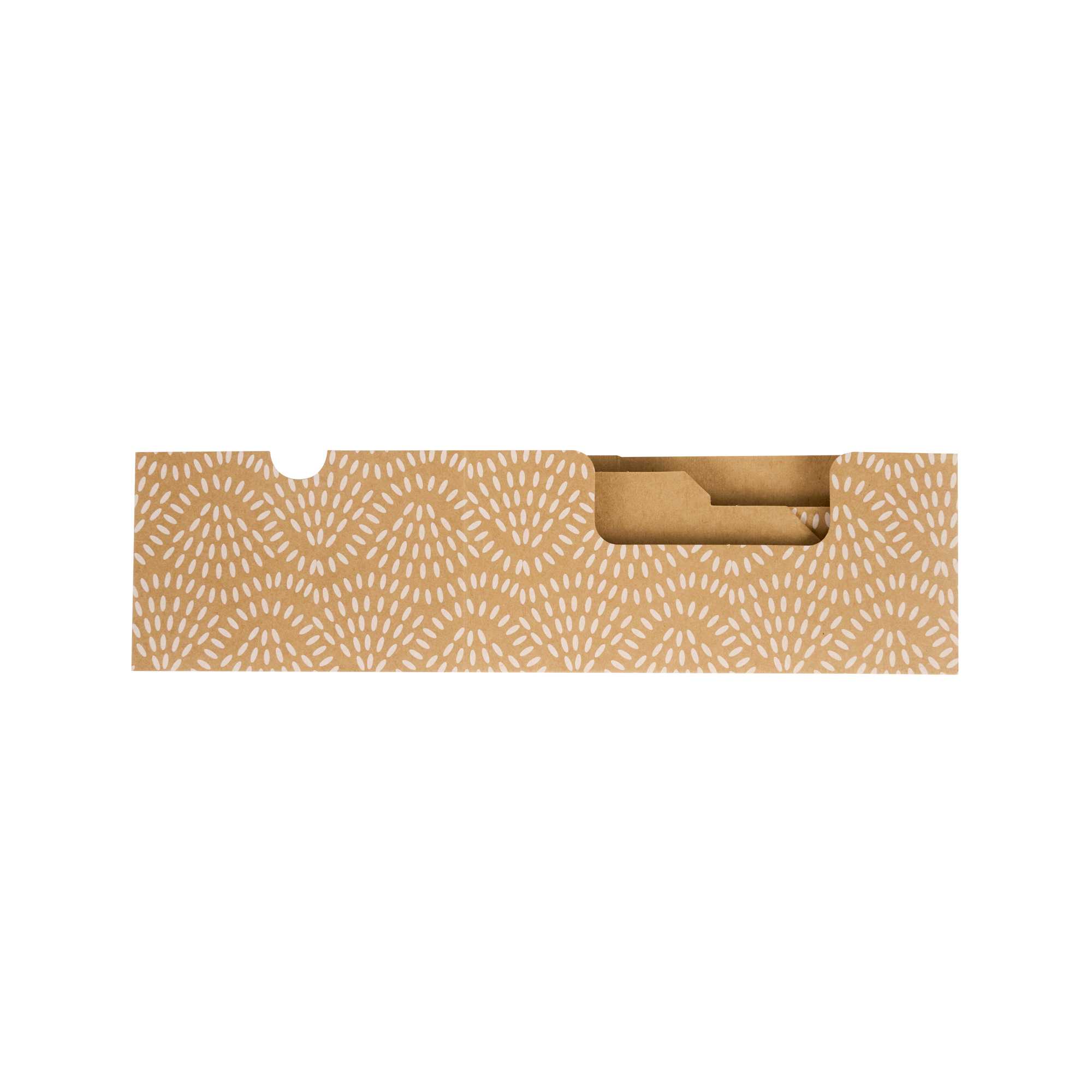 Cater Tek Rectangle Kraft Paper Hot Dog / Sandwich Tray - with Cover and Divider - 8 1/4" x 5 3/4" x 3 3/4" - 100 count box