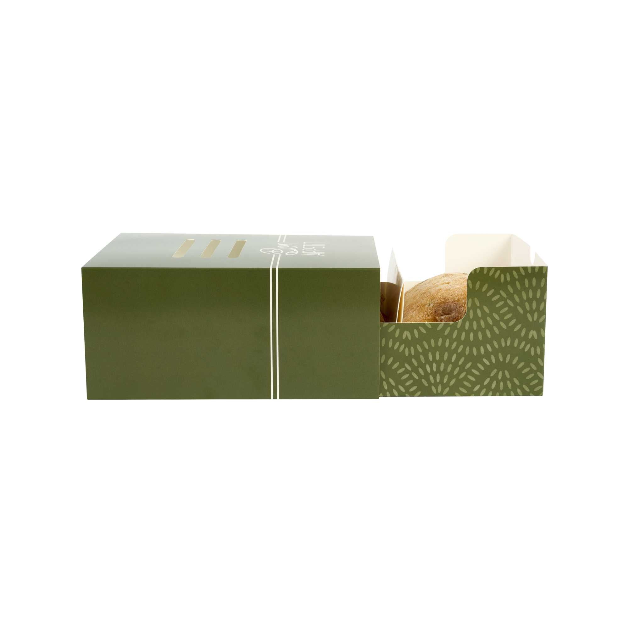 Cater Tek Rectangle Green Paper Burger Tray - with Cover and Divider - 8 1/4" x 5 3/4" x 3 3/4" - 100 count box