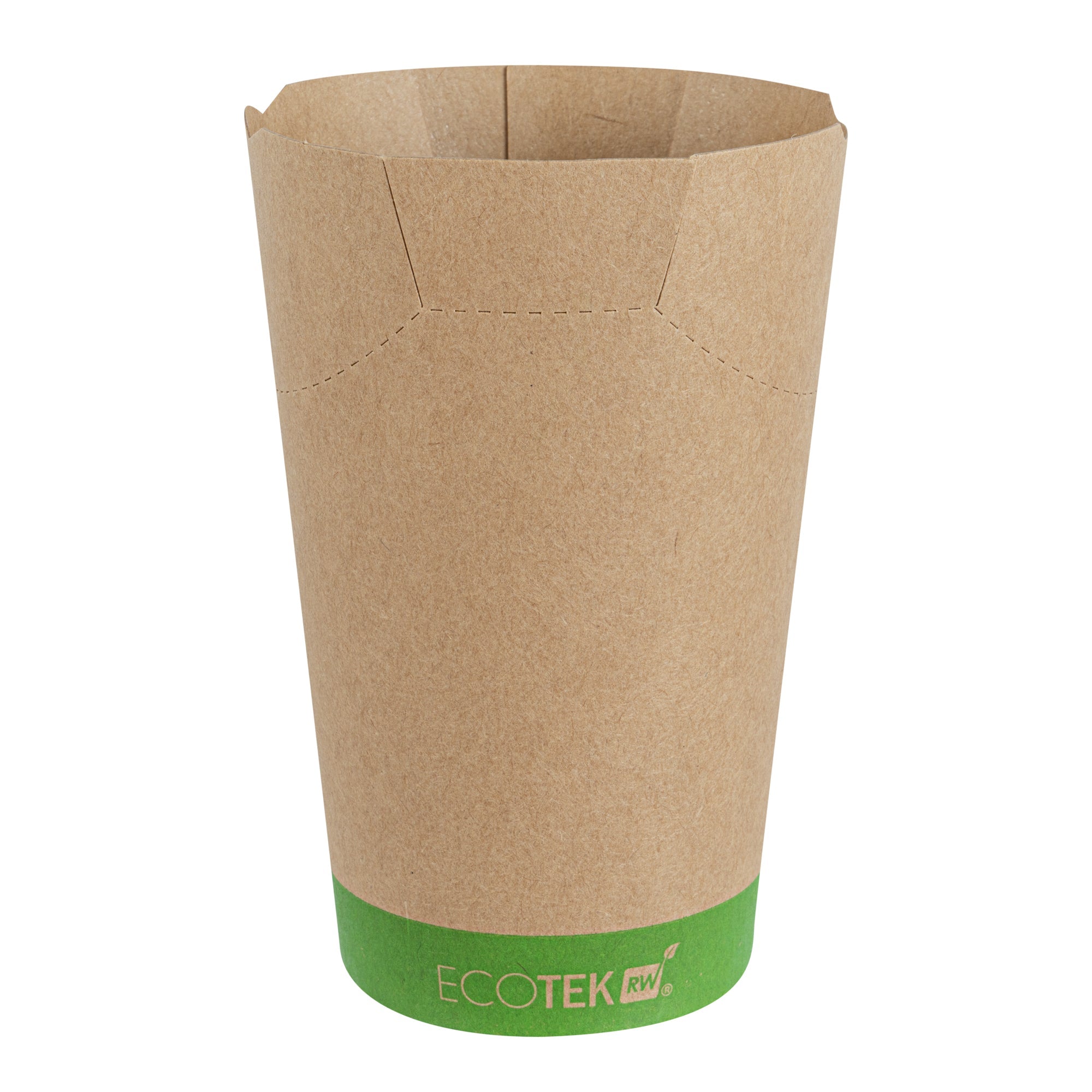 Sustain 16 oz Round Kraft Paper To Go Fry Cup - with PLA Lining, Compostable - 3 1/4" x 3 1/4" x 4 1/4" - 100 count box