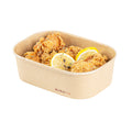 Heat Tek 20 oz Oval Kraft Paper Serving Container - Oven-Safe - 6 3/4" x 4 3/4" x 2" -100 count box