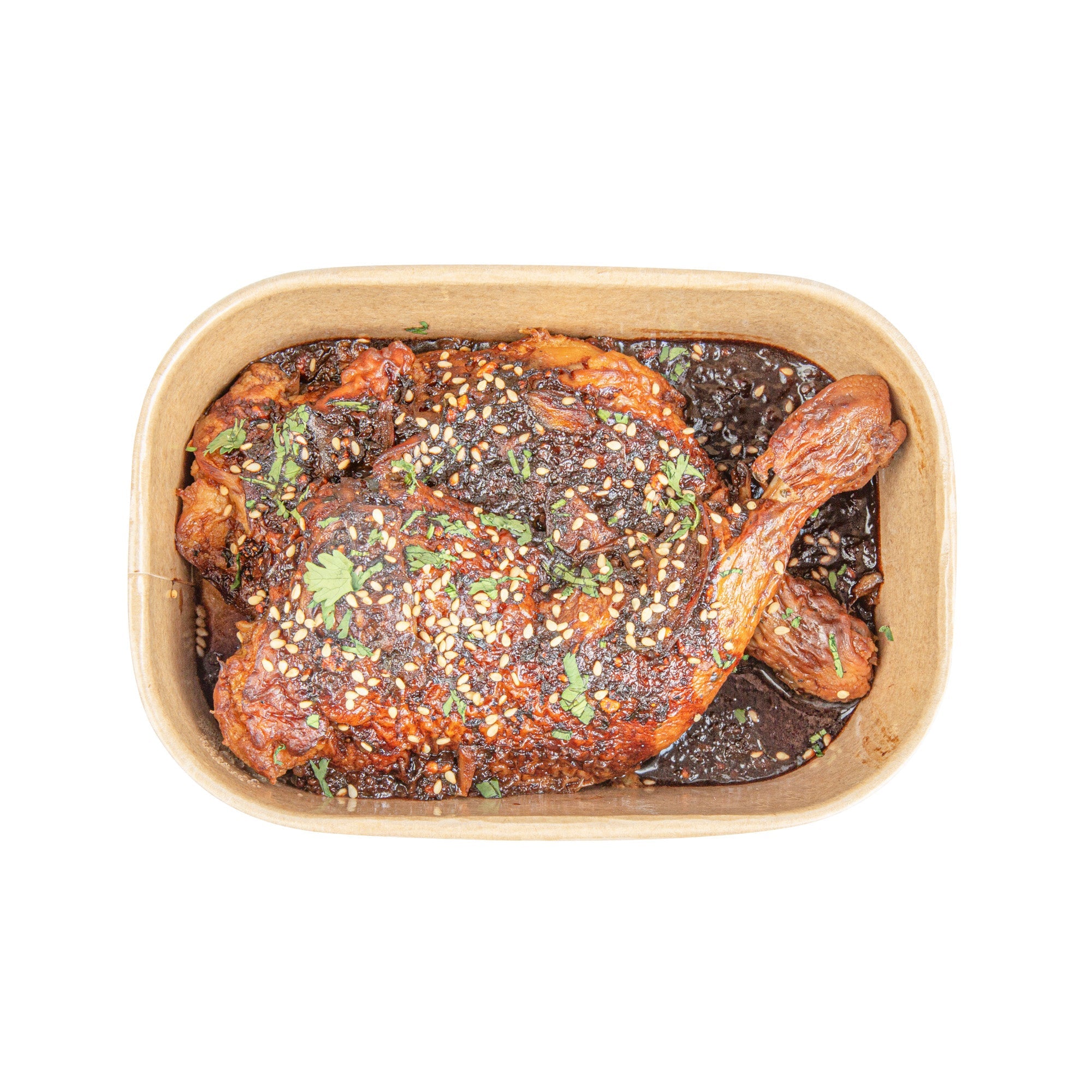 Heat Tek 25 oz Oval Kraft Paper Serving Container - Oven-Safe - 6 3/4" x 4 3/4" x 2 1/4" -100 count box