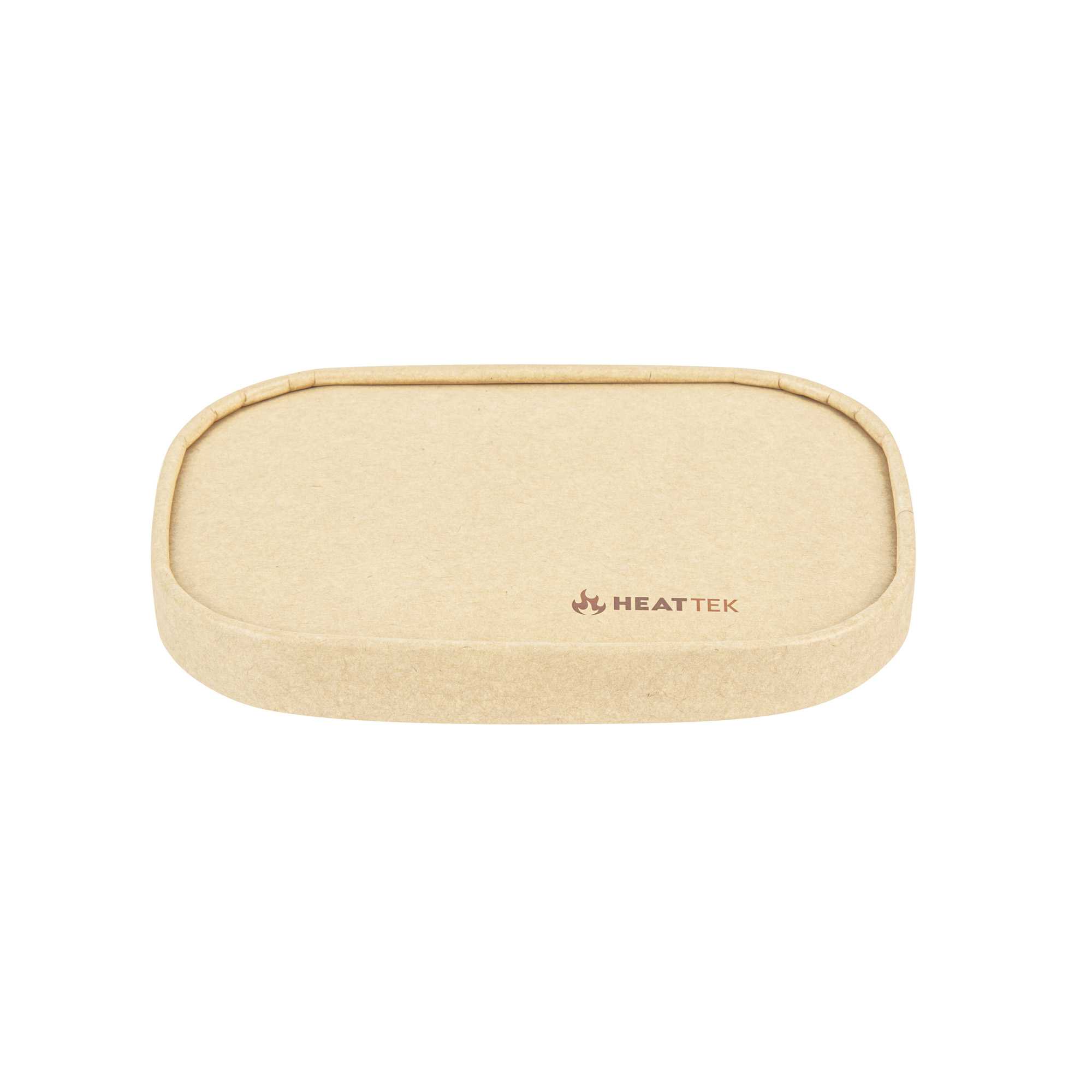 Heat Tek Oval Kraft Paper Lid - Fits 17, 20, 25 and 34 oz Serving Container - 25 count box