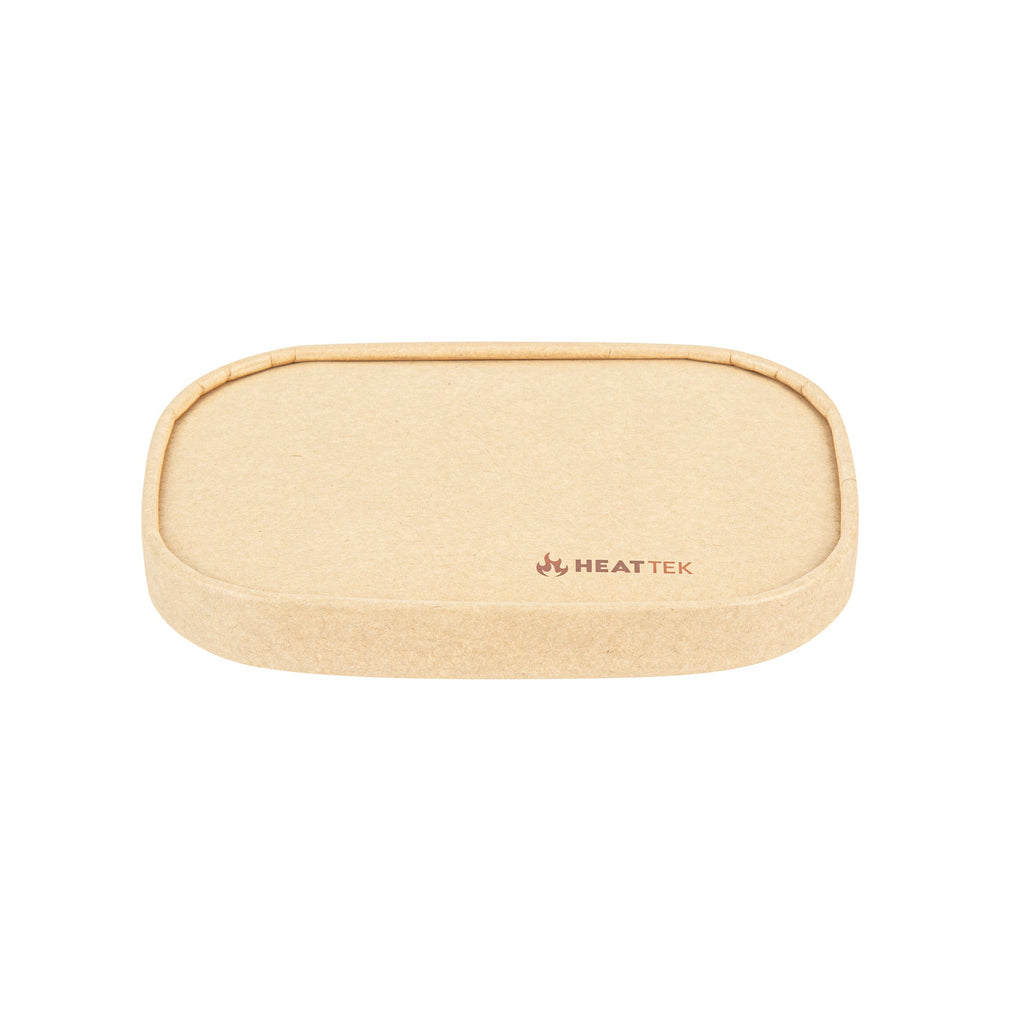 Heat Tek Oval Kraft Paper Lid - Fits 17, 20, 25 and 34 oz Serving Container- 100 count box