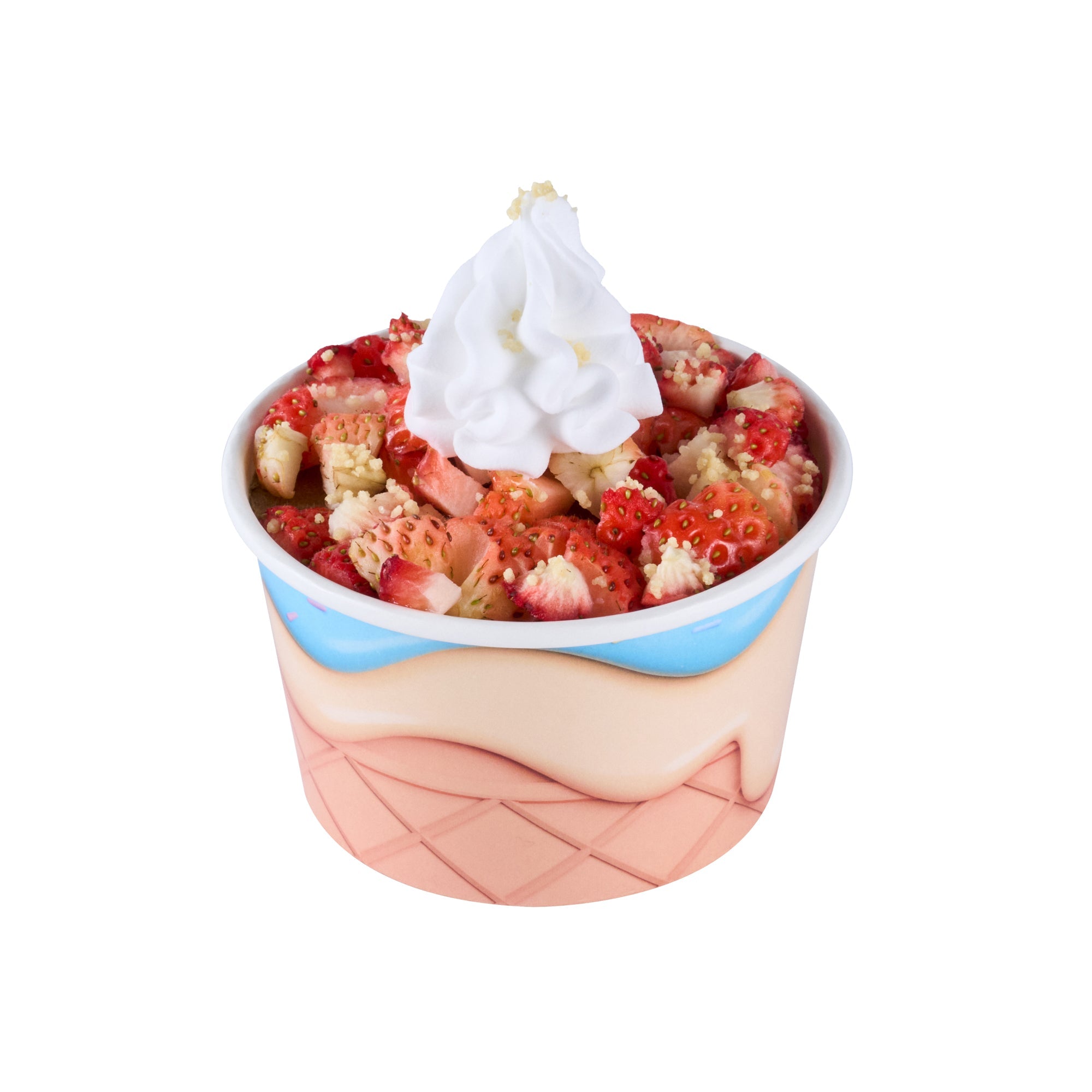 Coppetta 8 oz Round Frosty Delight Paper To Go Cup - 3 3/4" x 3 3/4" x 2 1/4" - 200 count box