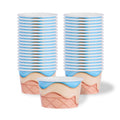 Coppetta 8 oz Round Frosty Delight Paper To Go Cup - 3 3/4" x 3 3/4" x 2 1/4" - 50 count box