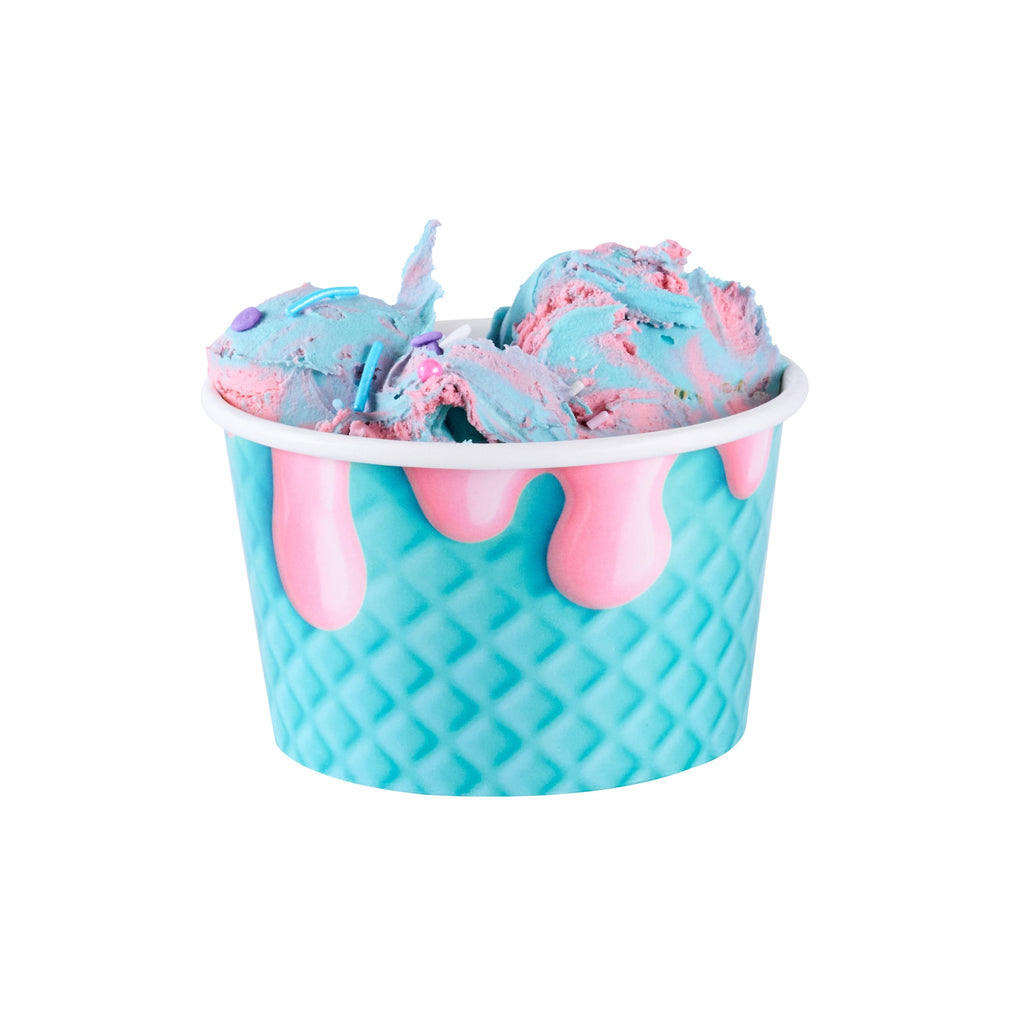 Coppetta 8 oz Round Bubblegum Splash Paper To Go Cup - 3 3/4" x 3 3/4" x 2 1/4" - 200 count box