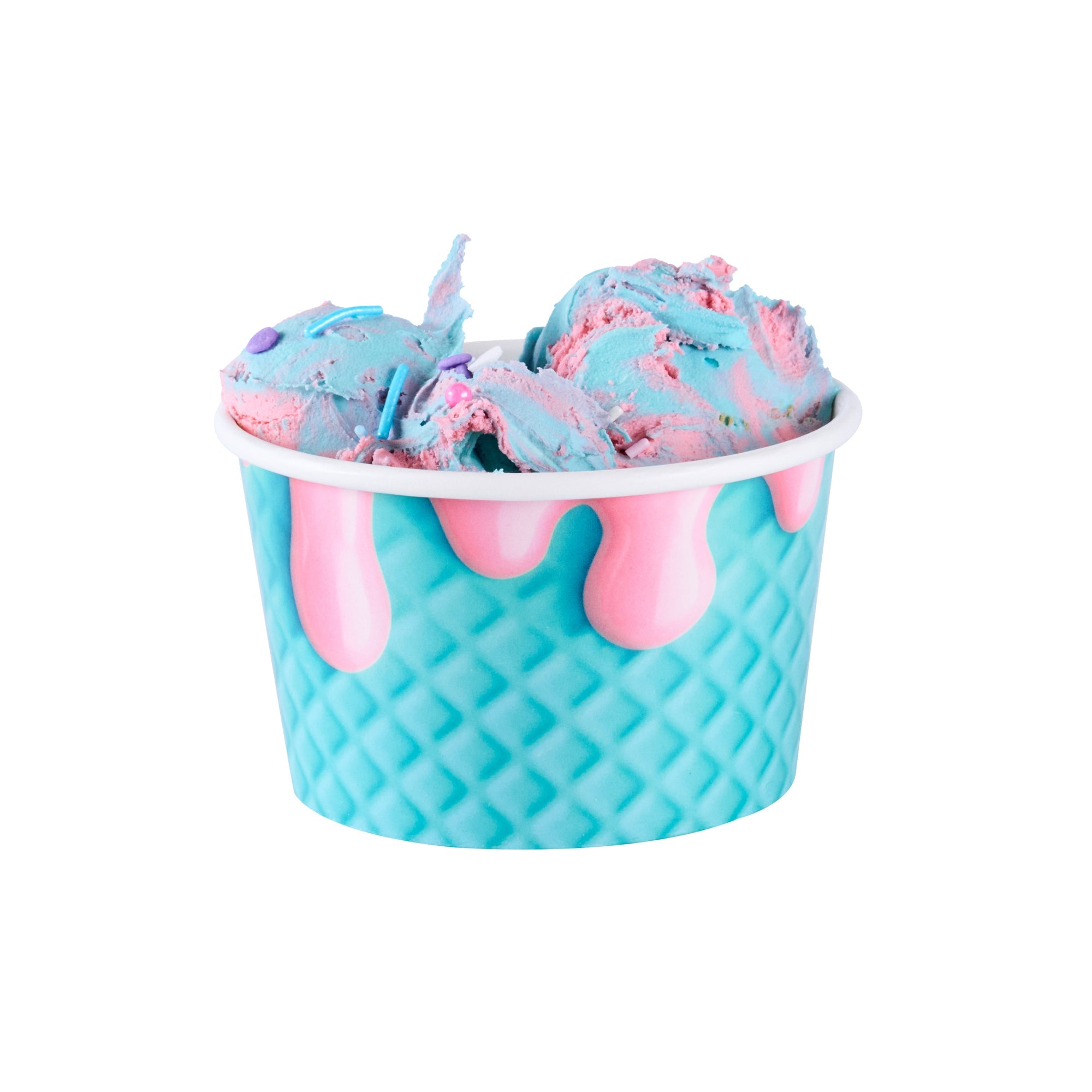 Coppetta 8 oz Round Bubblegum Splash Paper To Go Cup - 3 3/4" x 3 3/4" x 2 1/4" - 200 count box