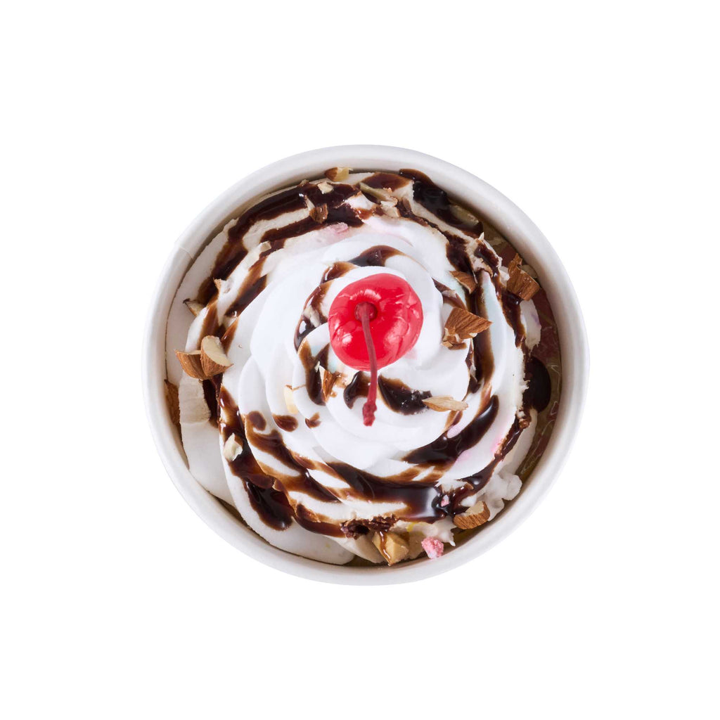 Coppetta 8 oz Round Chocolate Drizzle Paper To Go Cup - 3 3/4" x 3 3/4" x 2 1/4" - 50 count box