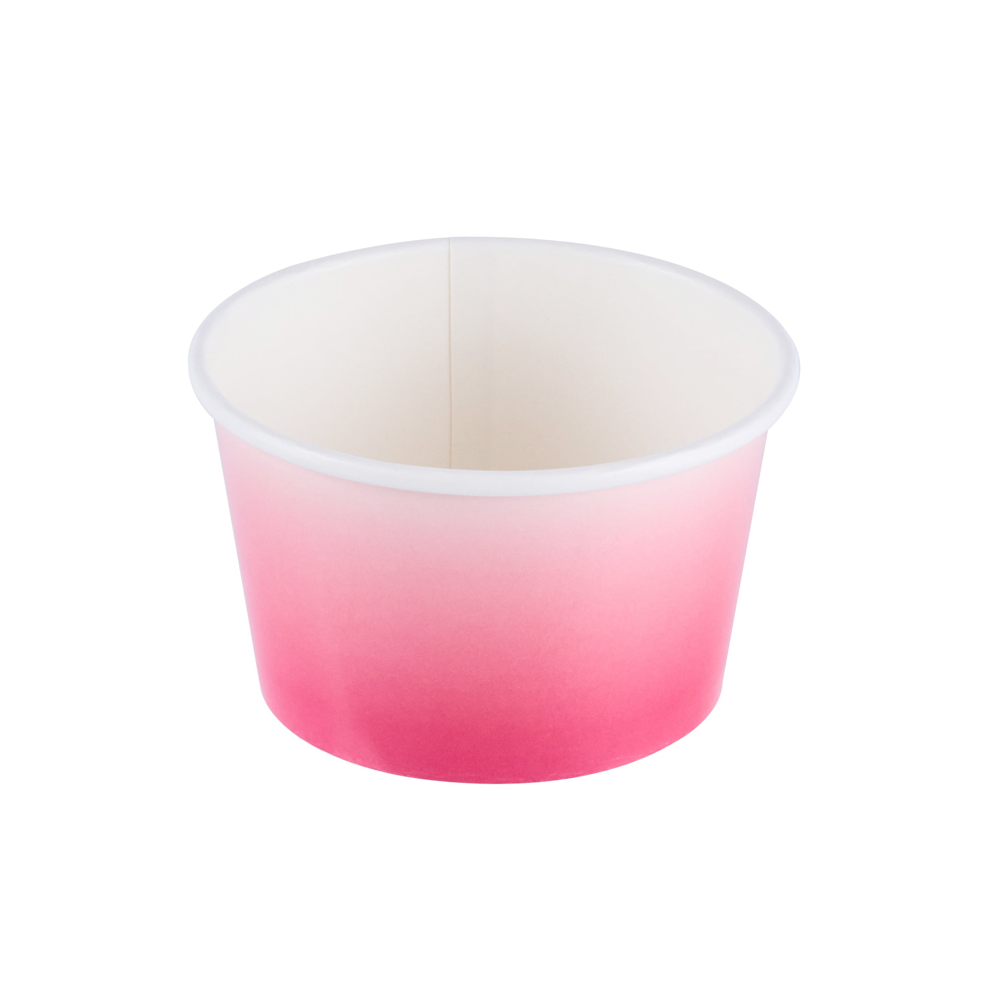 Coppetta 8 oz Round Pink And White Ombre Paper To Go Cup - 3 3/4" x 3 3/4" x 2 1/4" - 200 count box