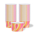 Coppetta 8 oz Round Tropical Twist Paper To Go Cup - 3 3/4" x 3 3/4" x 2 1/4" - 200 count box