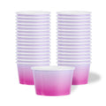 Coppetta 8 oz Round Purple And Blue Ombre Paper To Go Cup - 3 3/4" x 3 3/4" x 2 1/4" - 50 count box