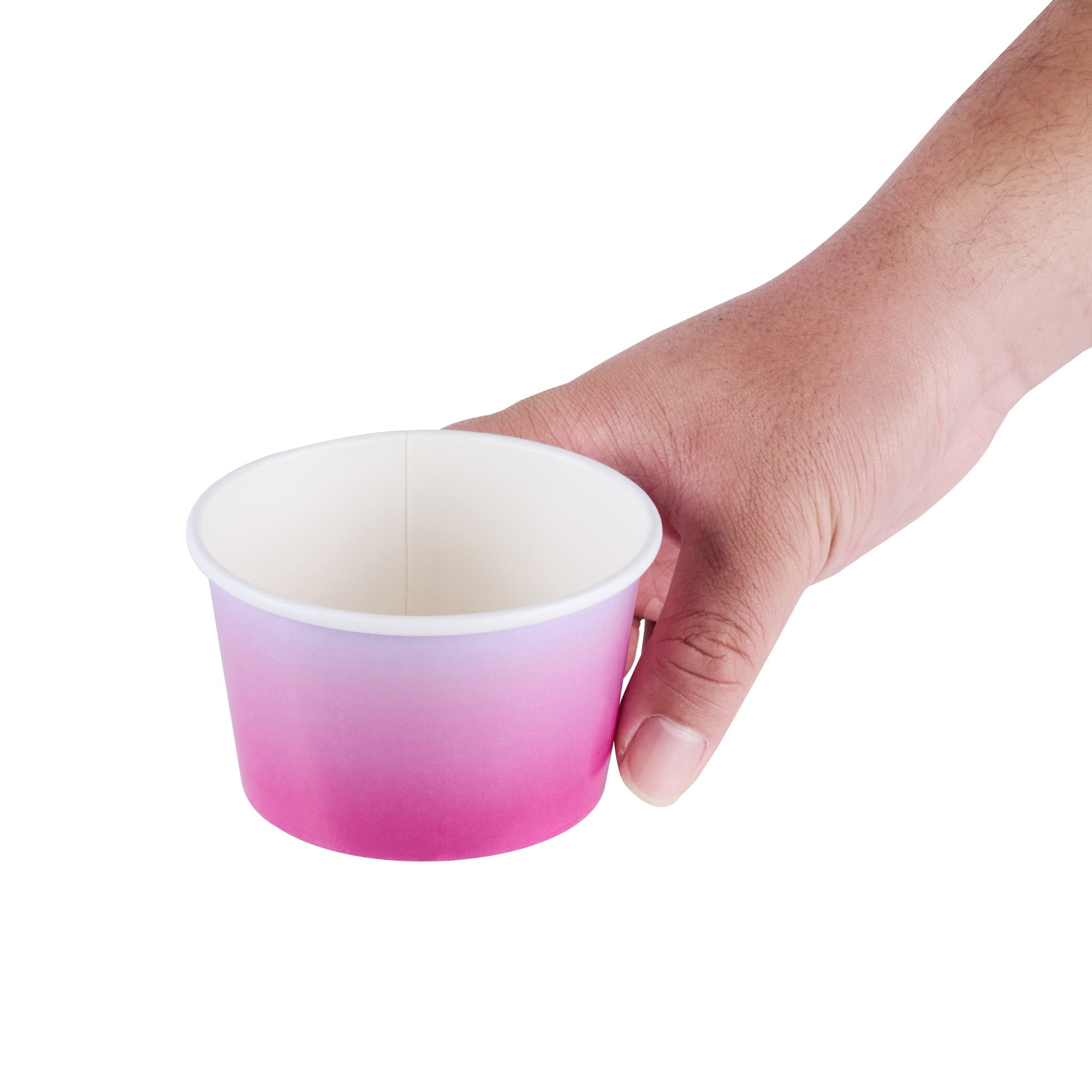 Coppetta 8 oz Round Purple And Blue Ombre Paper To Go Cup - 3 3/4" x 3 3/4" x 2 1/4" - 200 count box