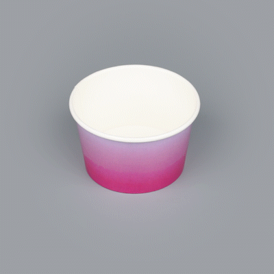 Coppetta 8 oz Round Purple And Blue Ombre Paper To Go Cup - 3 3/4" x 3 3/4" x 2 1/4" - 200 count box