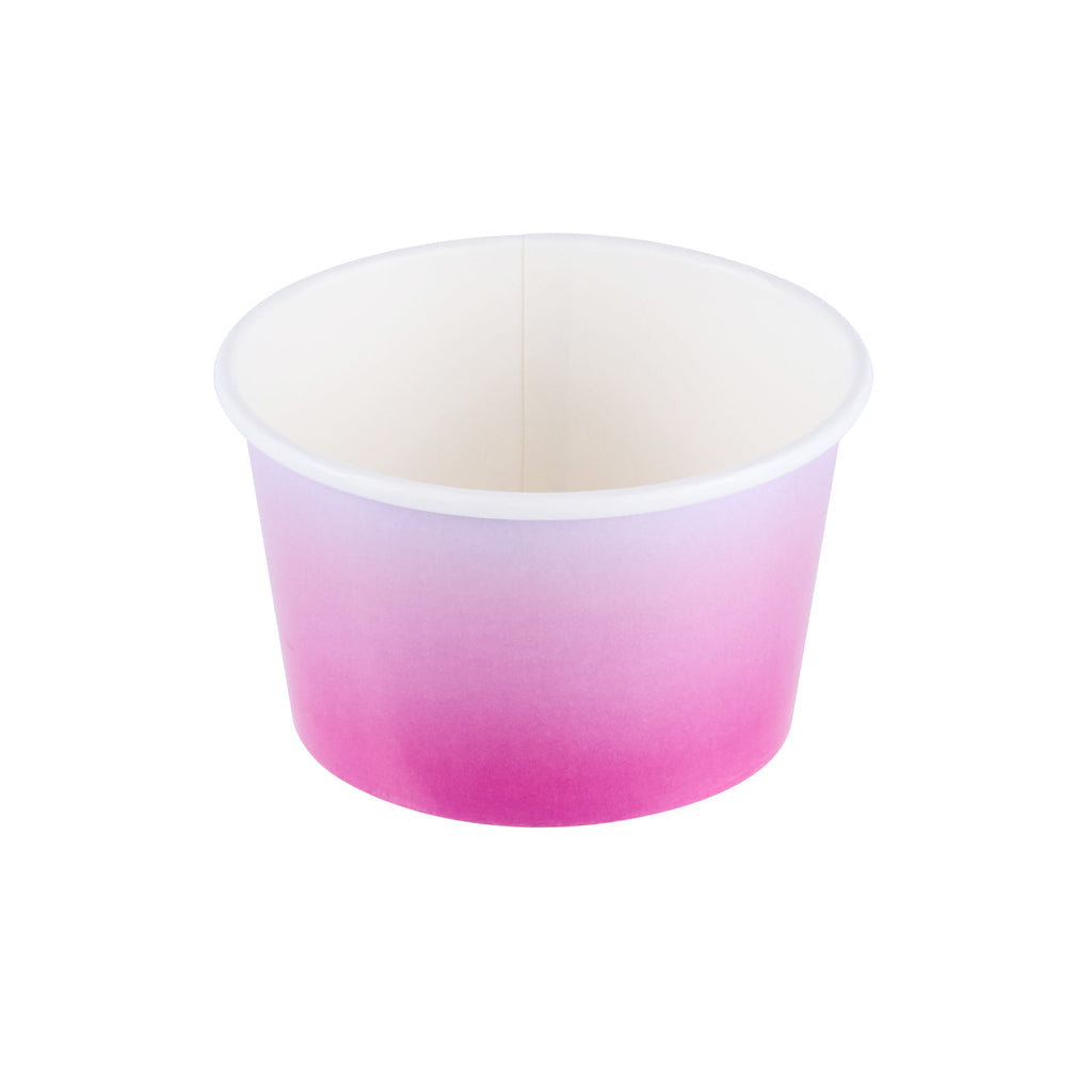 Coppetta 8 oz Round Purple And Blue Ombre Paper To Go Cup - 3 3/4" x 3 3/4" x 2 1/4" - 200 count box